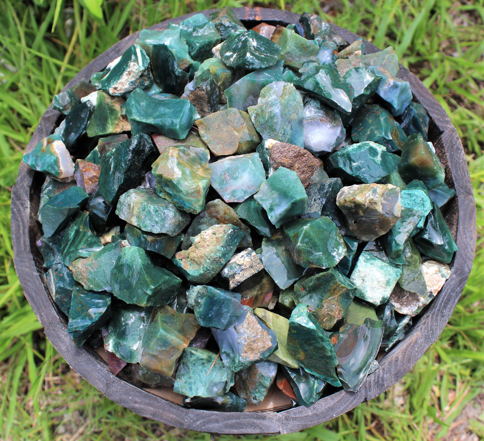 1/2 lb Bulk Lot Natural Rough Bloodstone Raw Rock Stone (Crystal Healing 8 oz)