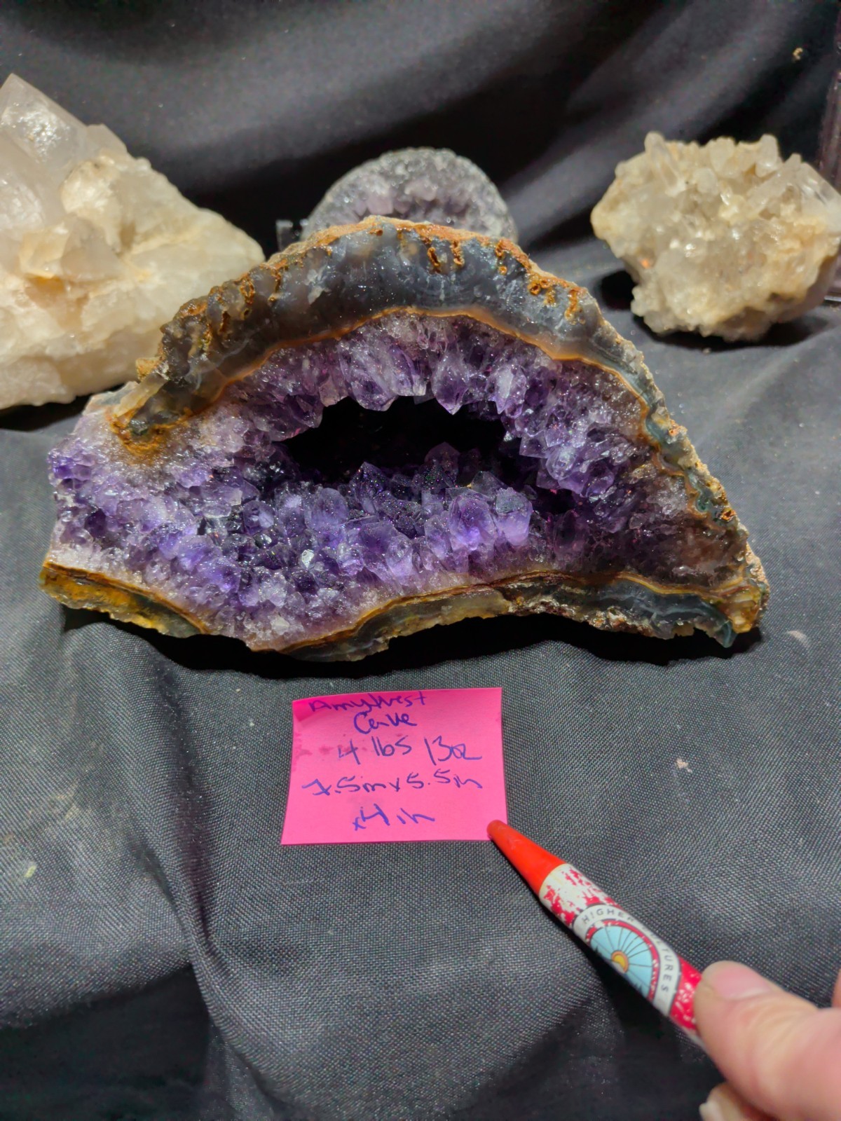 Amethyst “Cave” Deep Purple w/ Rainbow Specimen Natural Form (4lbs 13oz)