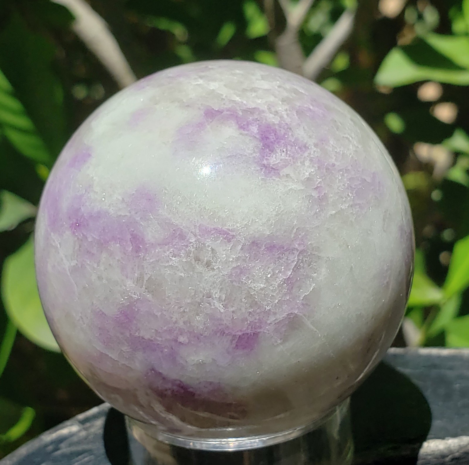 1.95″ Hackmanite Mineral Sphere Orb Ball STRONG UV, 186g or 6.56 oz