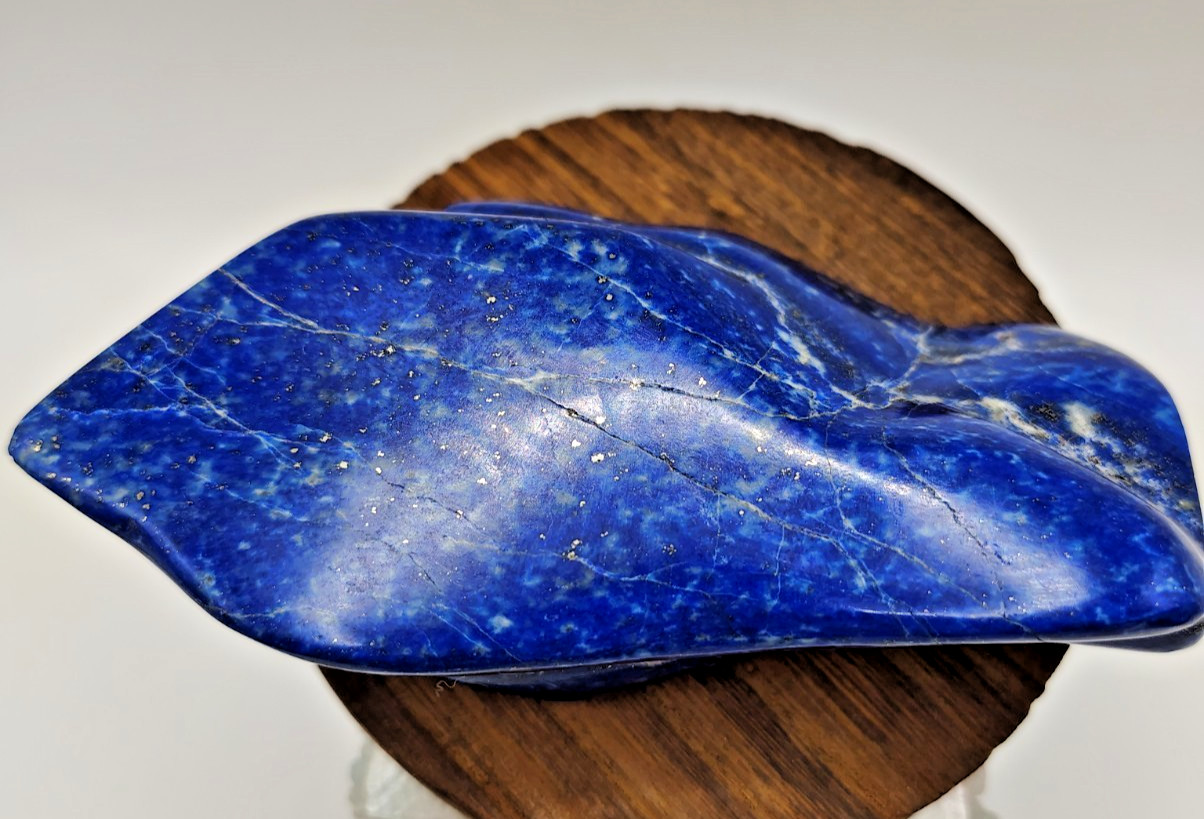 Polished Lapis Lazuli Mineral Specimen Stone Crystal Freeform 286.51g Gemstone