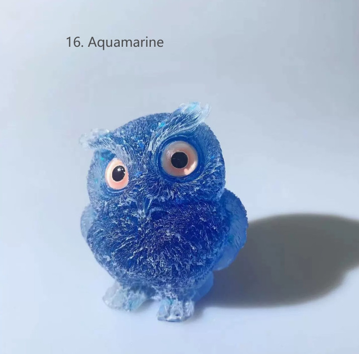 5PCS Natural Crystal Owl Carving Birds Figurine Decor Healing Stone Animals Gift