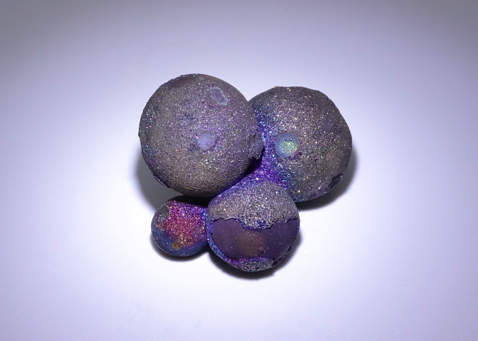 Iridescent Chalcopyrite Balls * Locality – Hubei Province, China