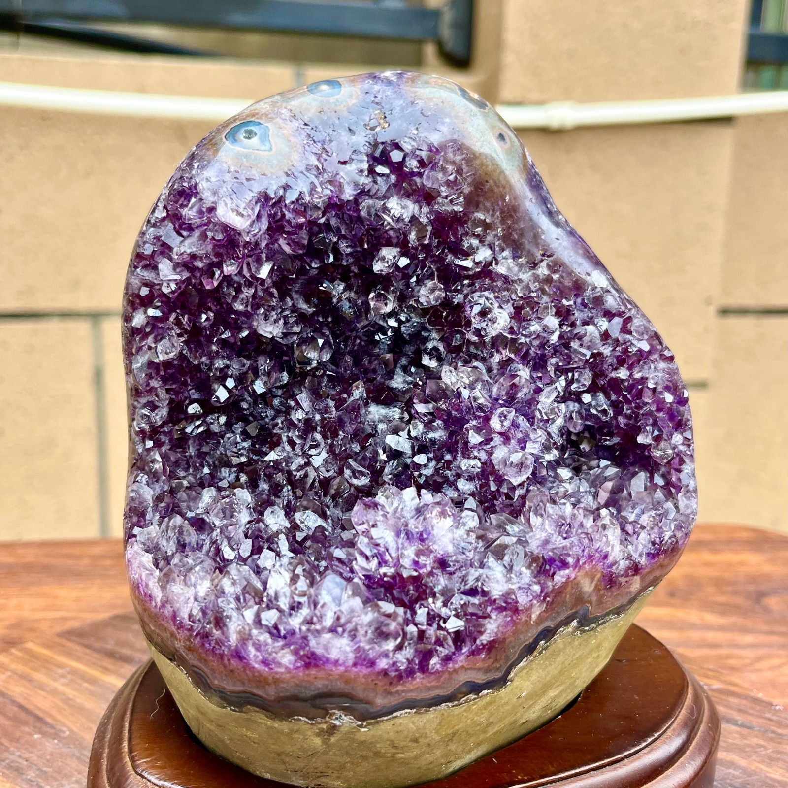 6.71LB Natural amethyst, quartz ore body Uruguayan amethyst crystal block
