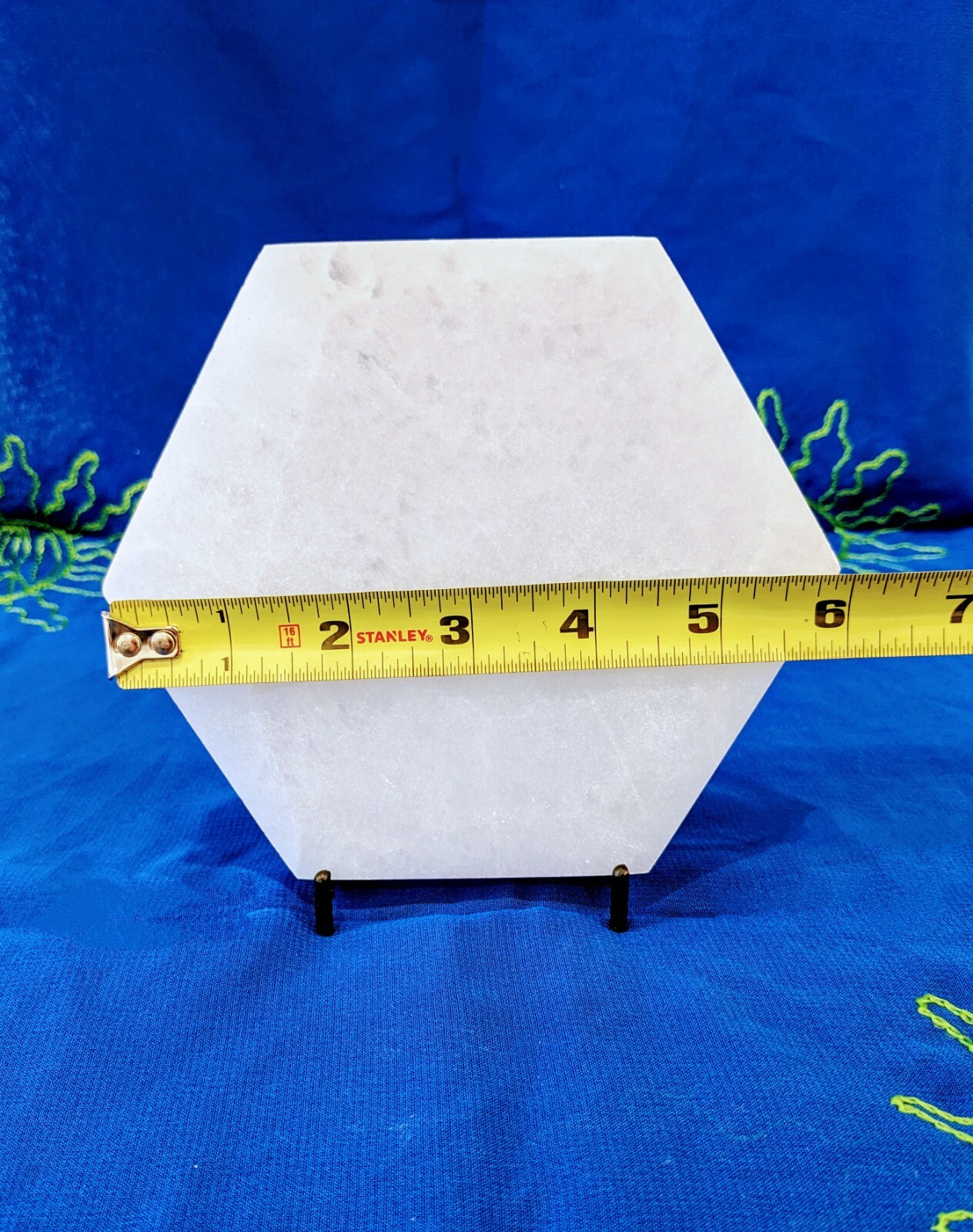 6″ Hexagon Selenite Crystal Charging Plate & Crystal Grid