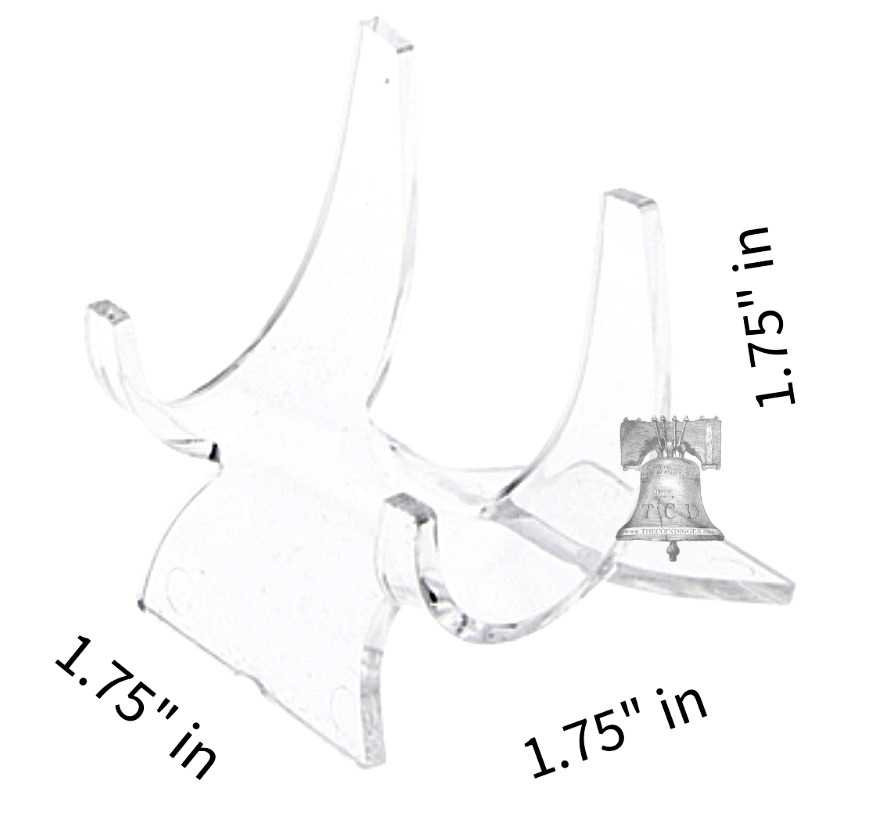 4 Curved Stand Clear Acrylic Display Easel Stand for Rock Fossil Mineral SMALL