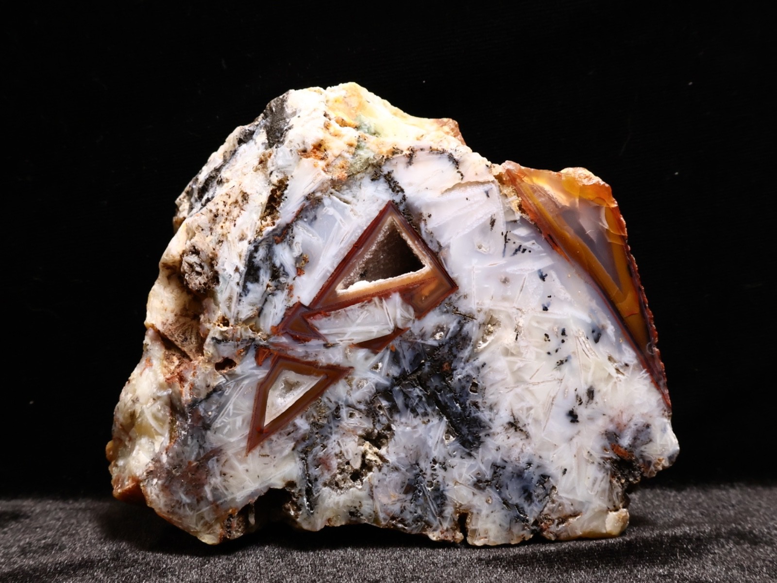 Geometry in Turkish Stick Agate, Ankara, Turkey