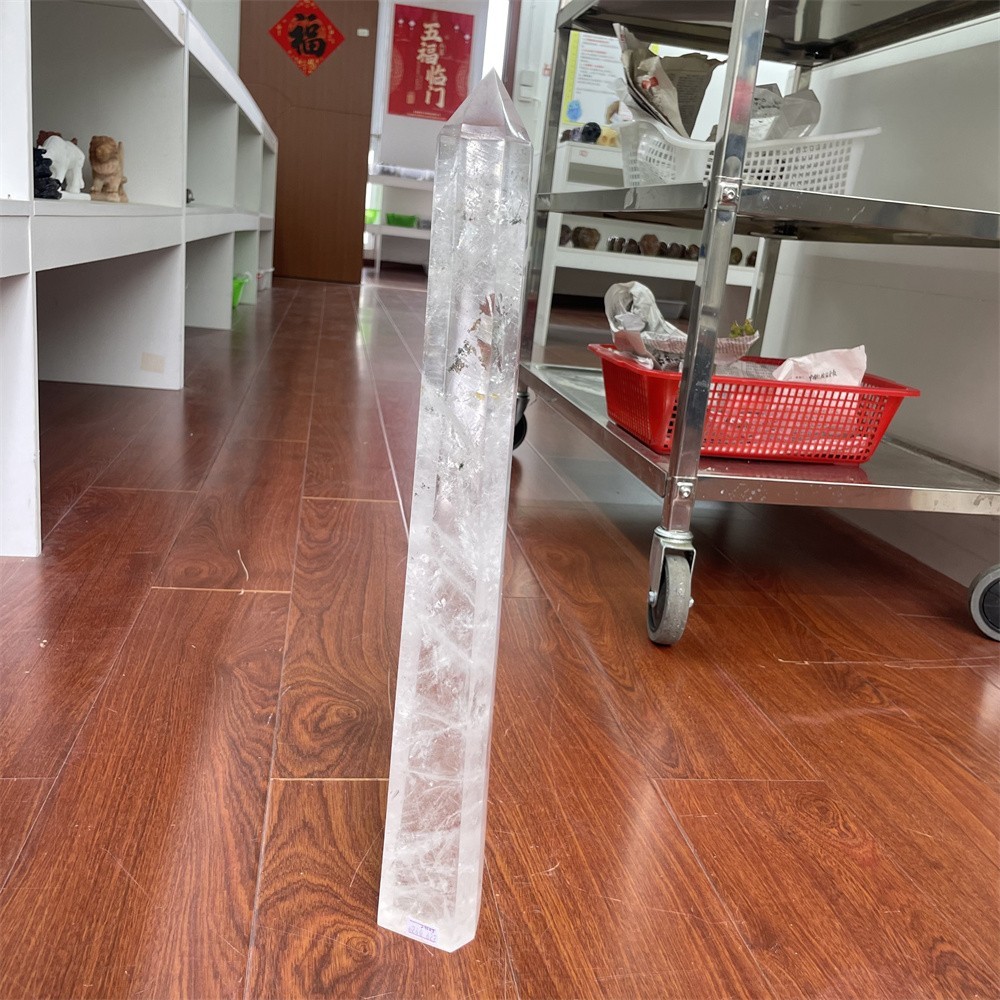 5.3LB 19.6 ” Natural A+++ Clear Quartz Obelisk Tower Crystal Decor Reiki Heal