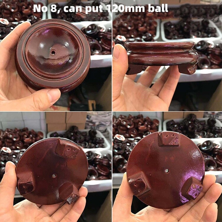 Wood Display Stand for Crystal Ball Sphere Globe Stone Holder Home Decor Gift