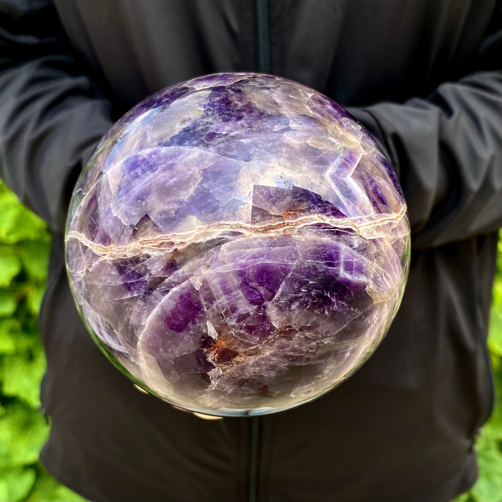 2.99LB Natural dreamy amethyst Quartz Sphere Quarzt Crystal Ball reiki