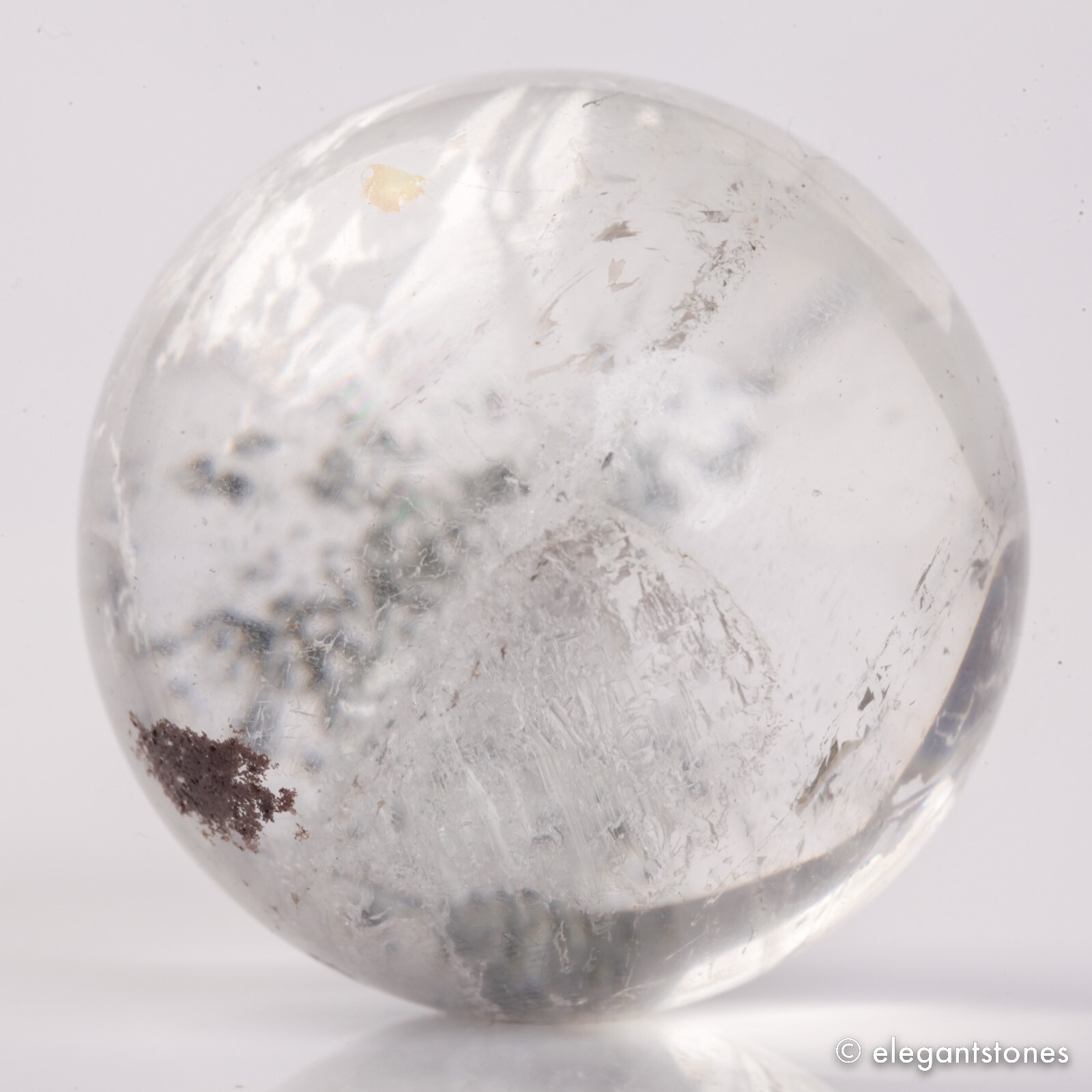 69g36mm Natural Garden/Phantom/Ghost/Lodolite Quartz Crystal Sphere Healing Ball