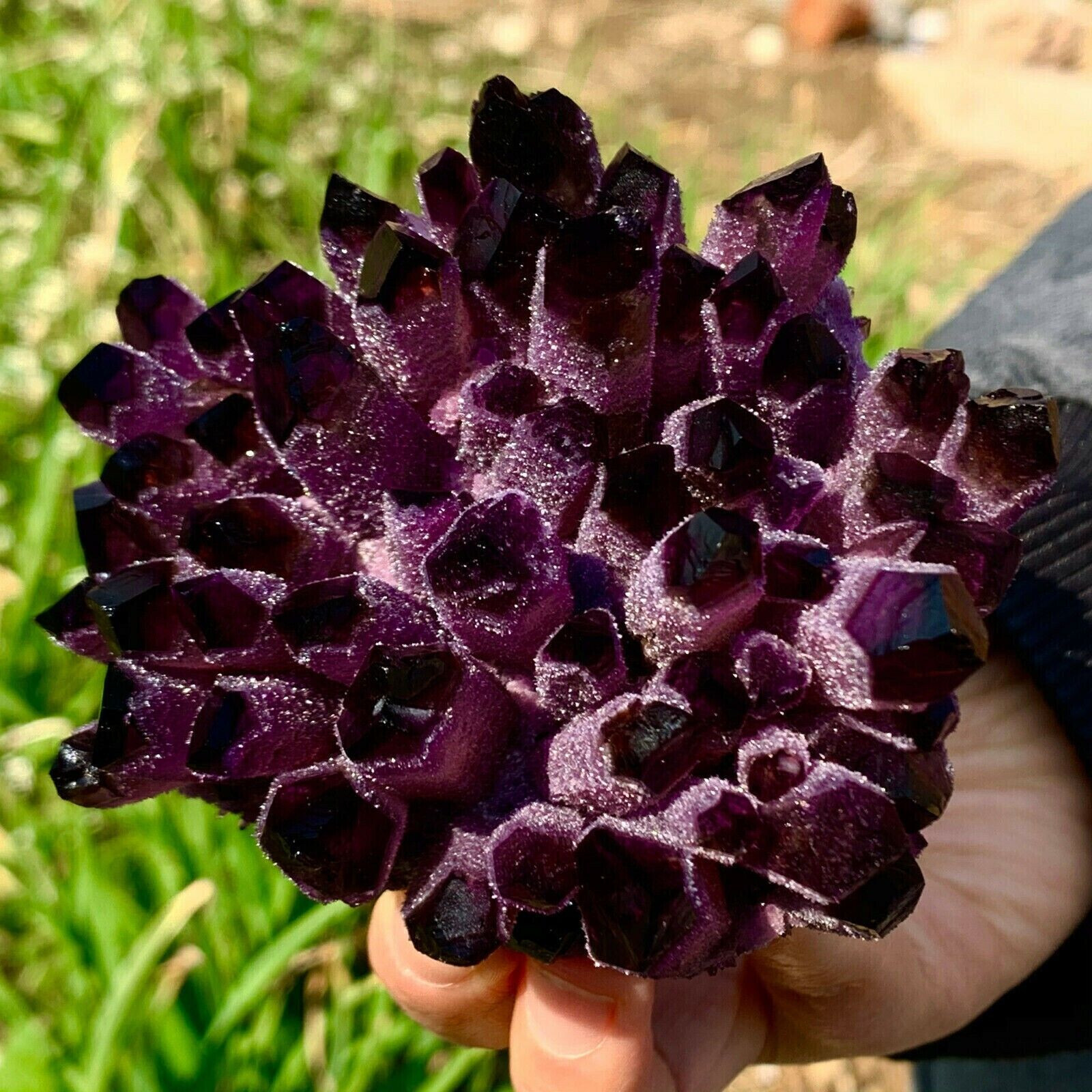 300g+ New purple Phantom Quartz Crystal Cluster Mineral Specimen Reiki Healing
