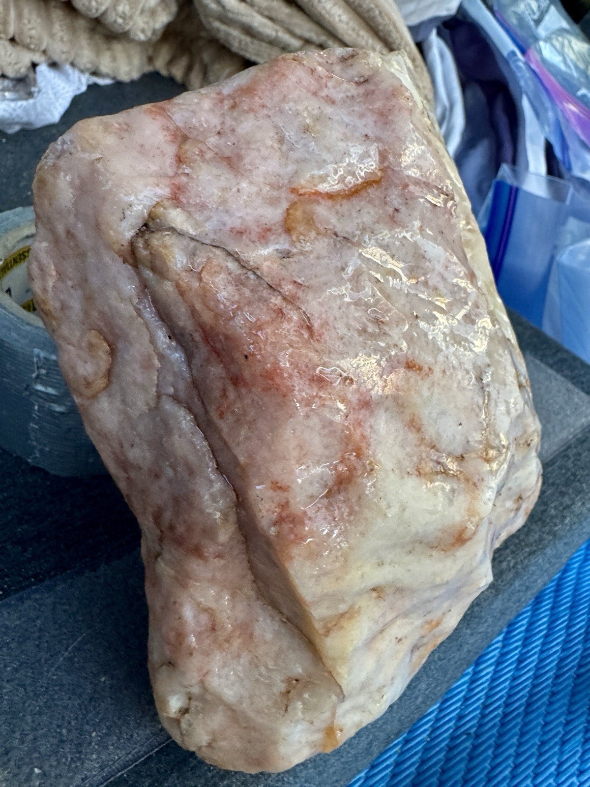 Pink White Milky Quartz 5Lbs Quartz Solid Agatized 6×6