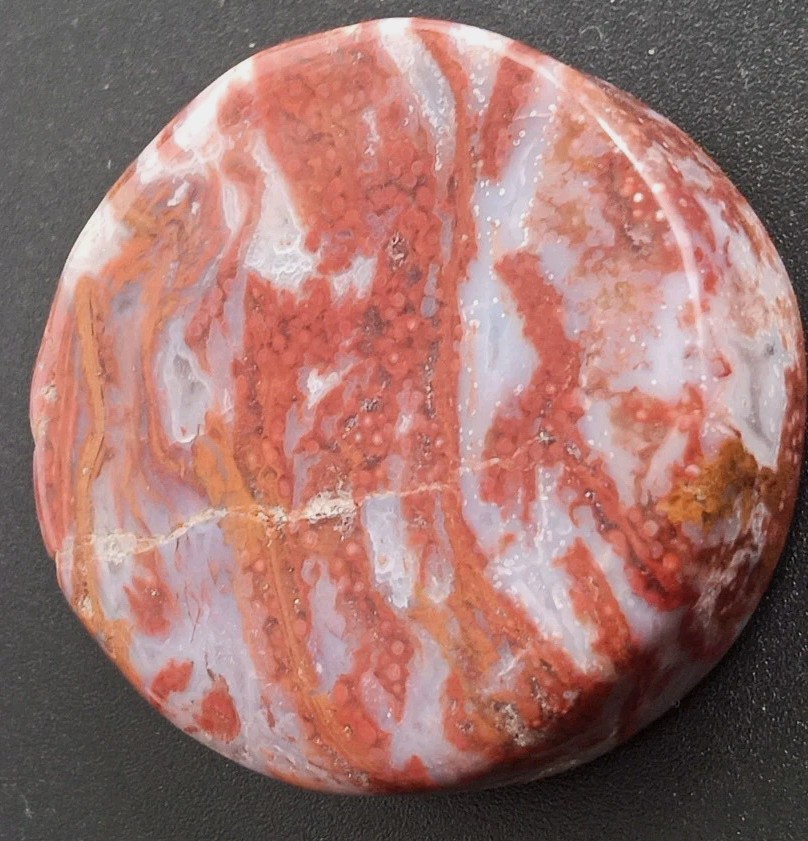 Cathedral Lace Agate Rare Mineral Mexico Mined 1-5/16″ Wide 1/4″ Thick