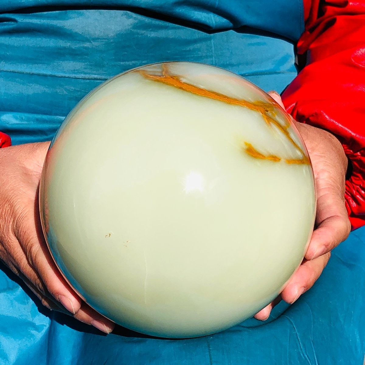 6000g Natural Afghan Jade Chakra Quartz Sphere healing ball Specimen