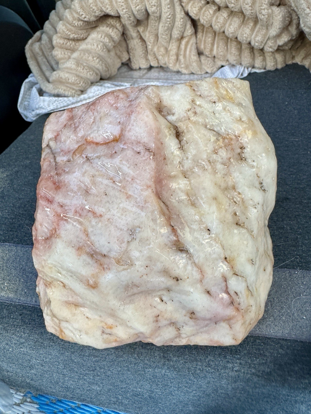 Pink White Milky Quartz 5Lbs Quartz Solid Agatized 6×6