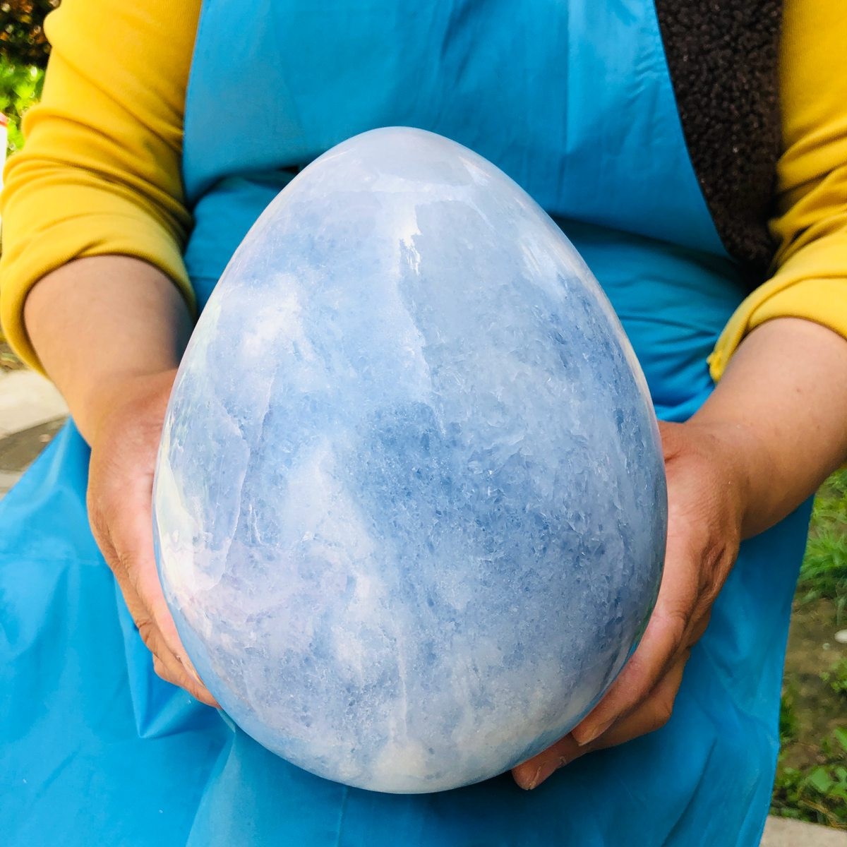 11.5LB Natural Beautiful Blue Crystal Egg Crystal Mineral Specimen Healing 4764