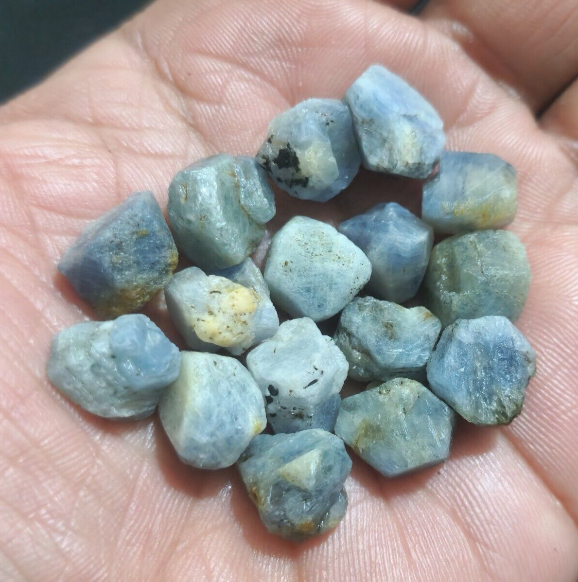 Fantastic Rare Madagascar Blue Sapphire Raw 214 Crt Size 12-16 MM Loose Gemstone
