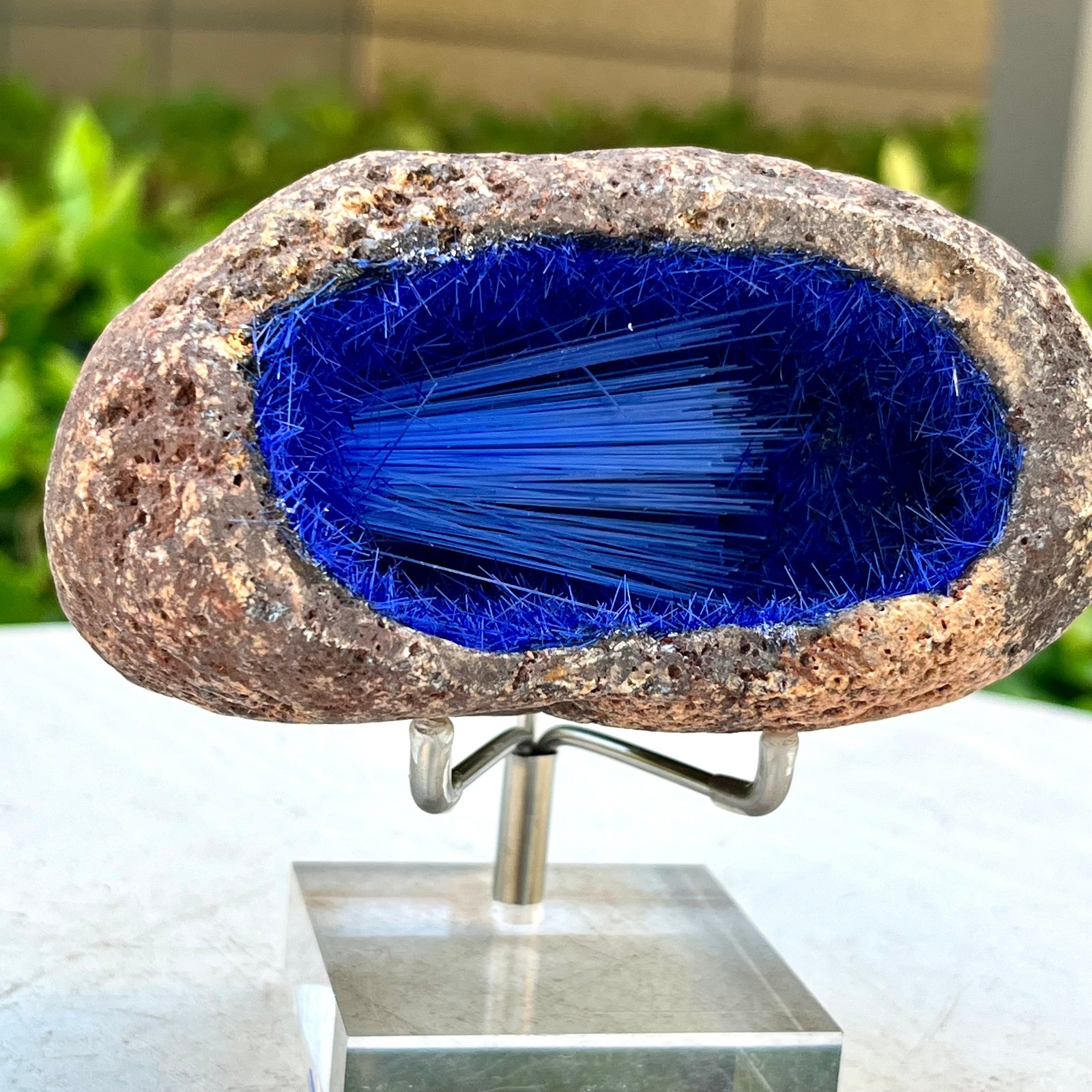 445G Blue Natural Goethite Crystal Quartz Energy Ore Healing Mineral Specimen