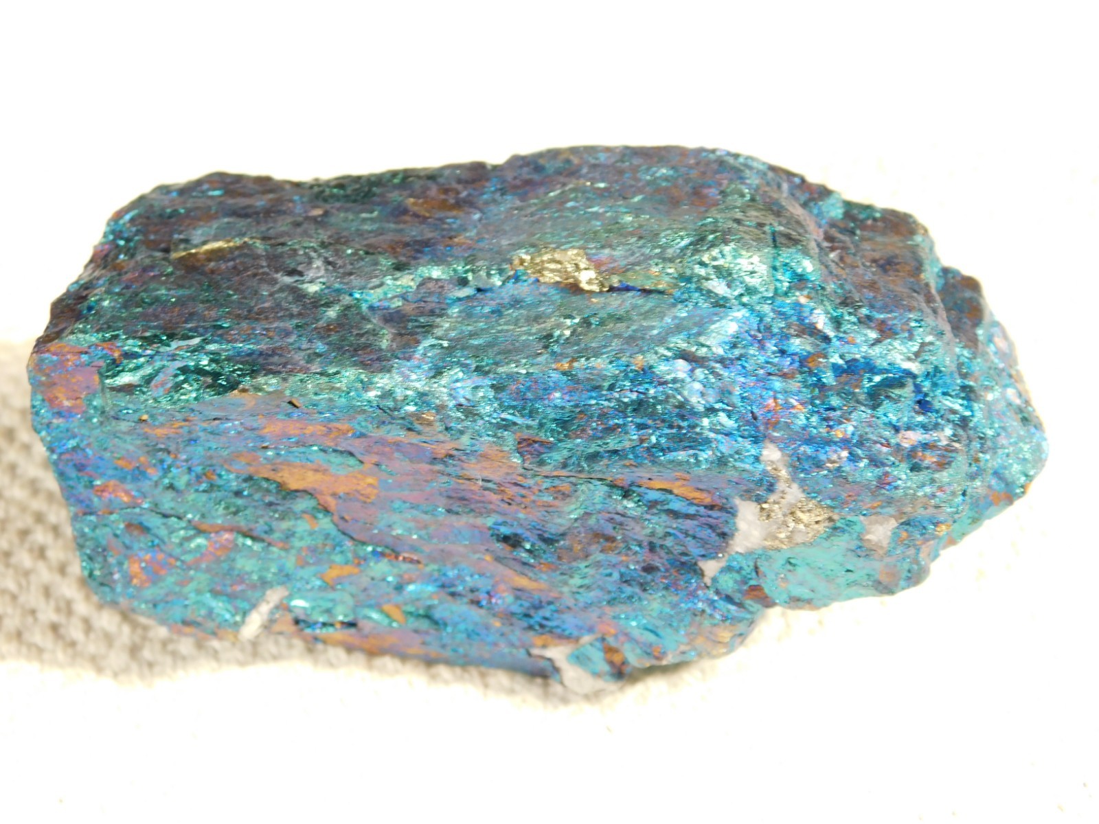 BIG! Bright IRIDESCENT Peacock Copper Chalcopyrite or Peacock Ore Mexico 578gr