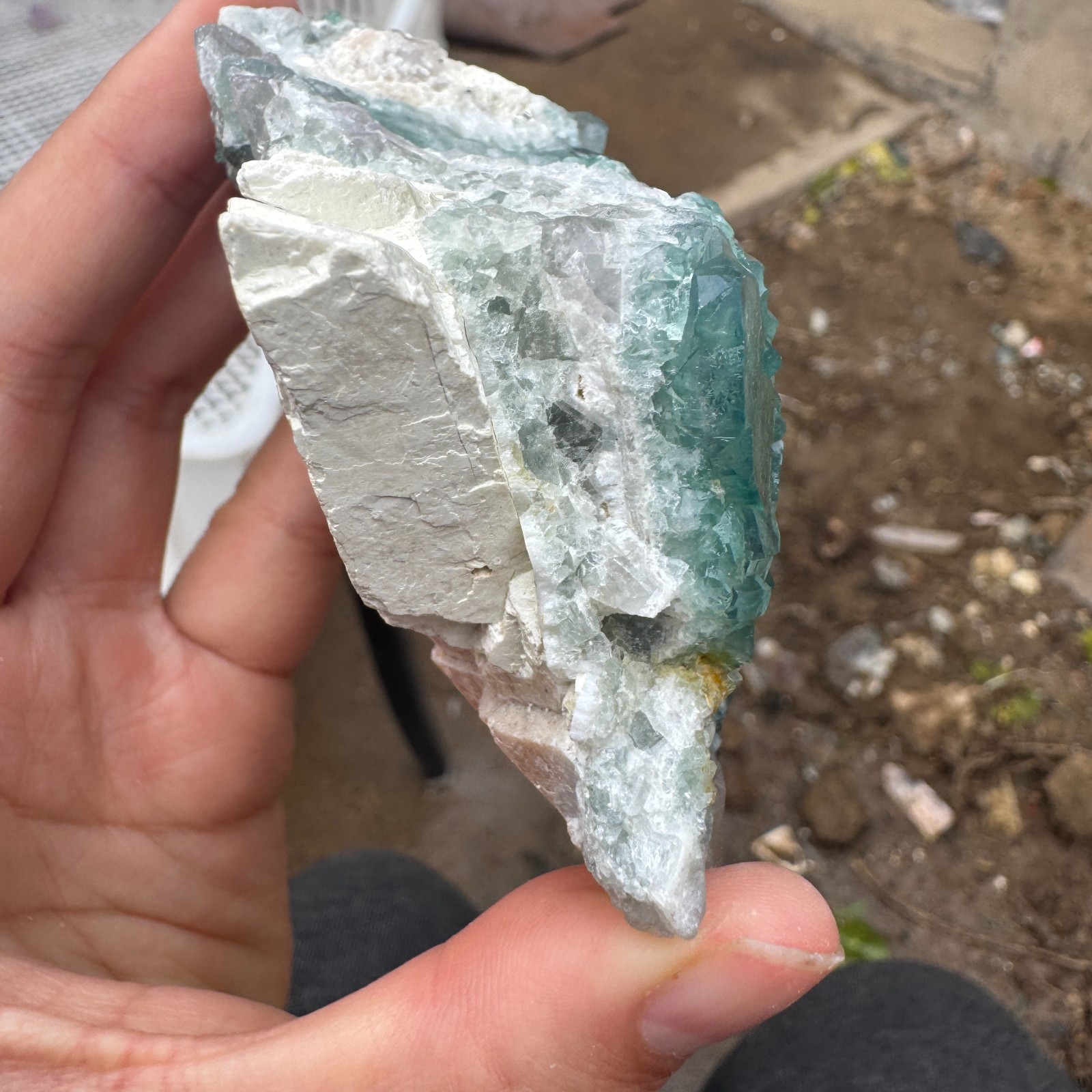 230G Natural cubic green fluorite crystal cluster rough mineral specimen Healing