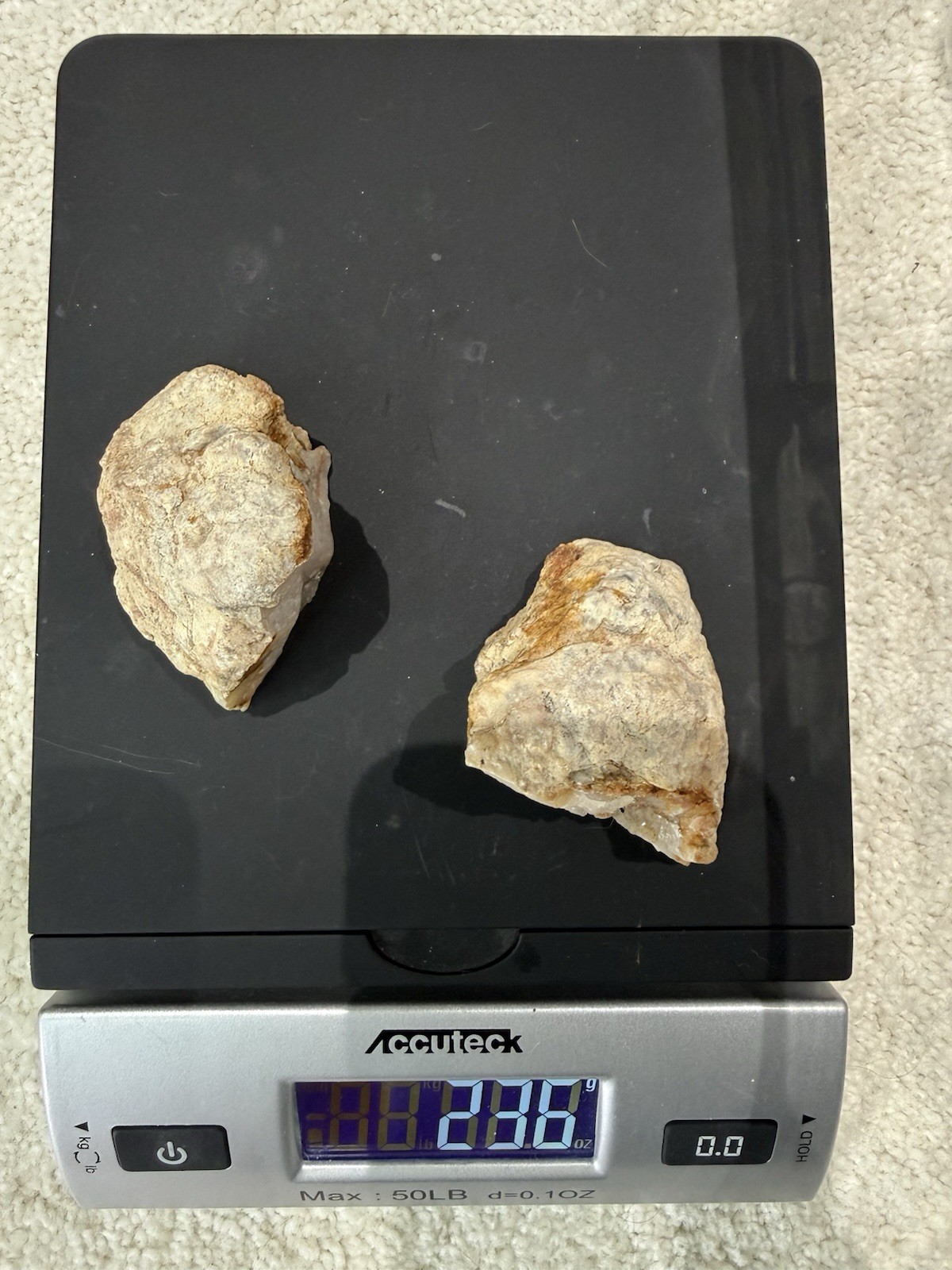 Natural Quartz Crystal Mineral Geode Pieces Annville, Kentucky 236grams
