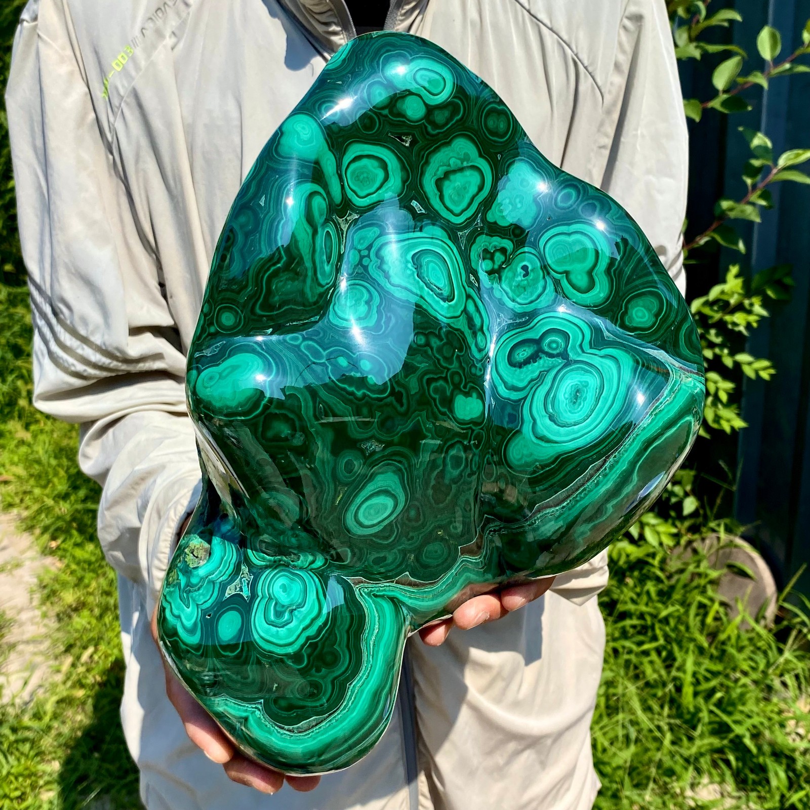 20.5LB TOP Natural Malachite crystal quartz Mineral specimen Reiki gem