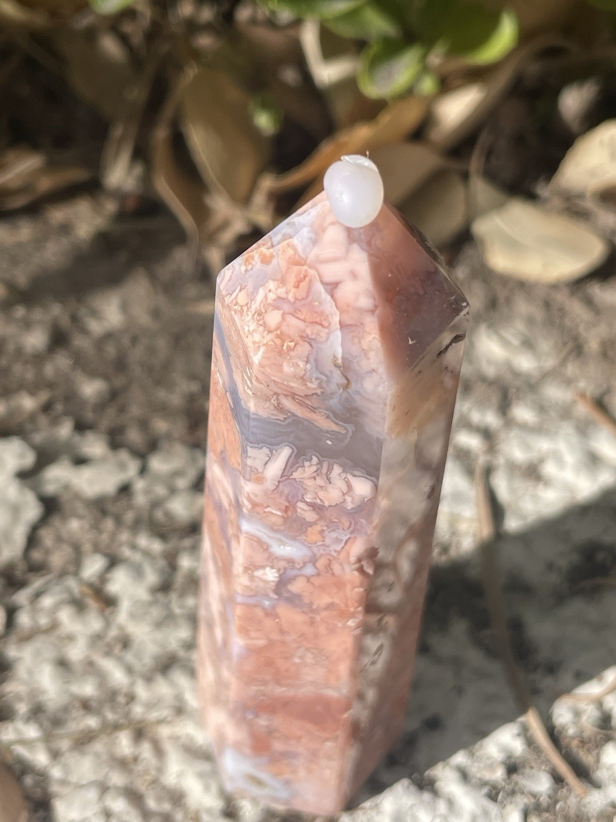 Cotton Candy Agate Crystal/Gemstone Mini Point/Tower 103G 4″ x 1 1/4″