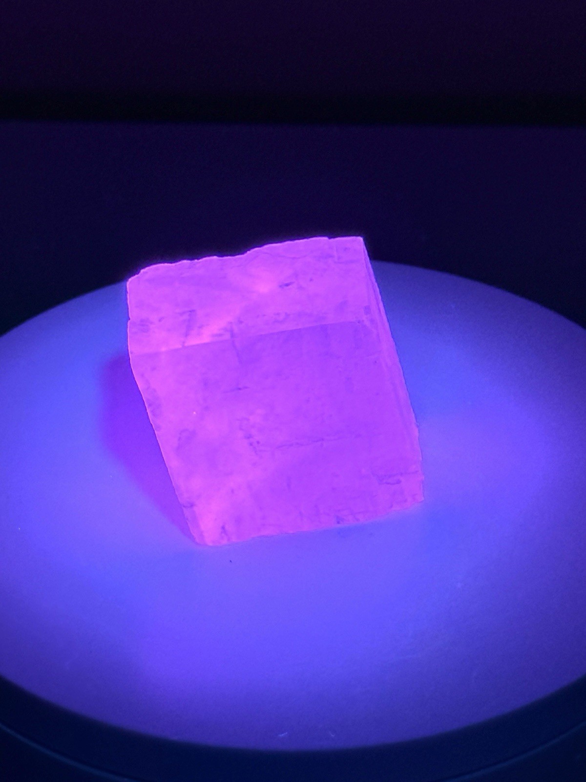 ETHEREAL Iceland Spar Calcite Crystal Specimen w/ Terlingua-type Fluorescence