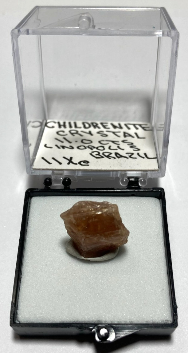 Rare Childrenite 11 ct. golden crystal Thumbnail from Linopolis Brazil