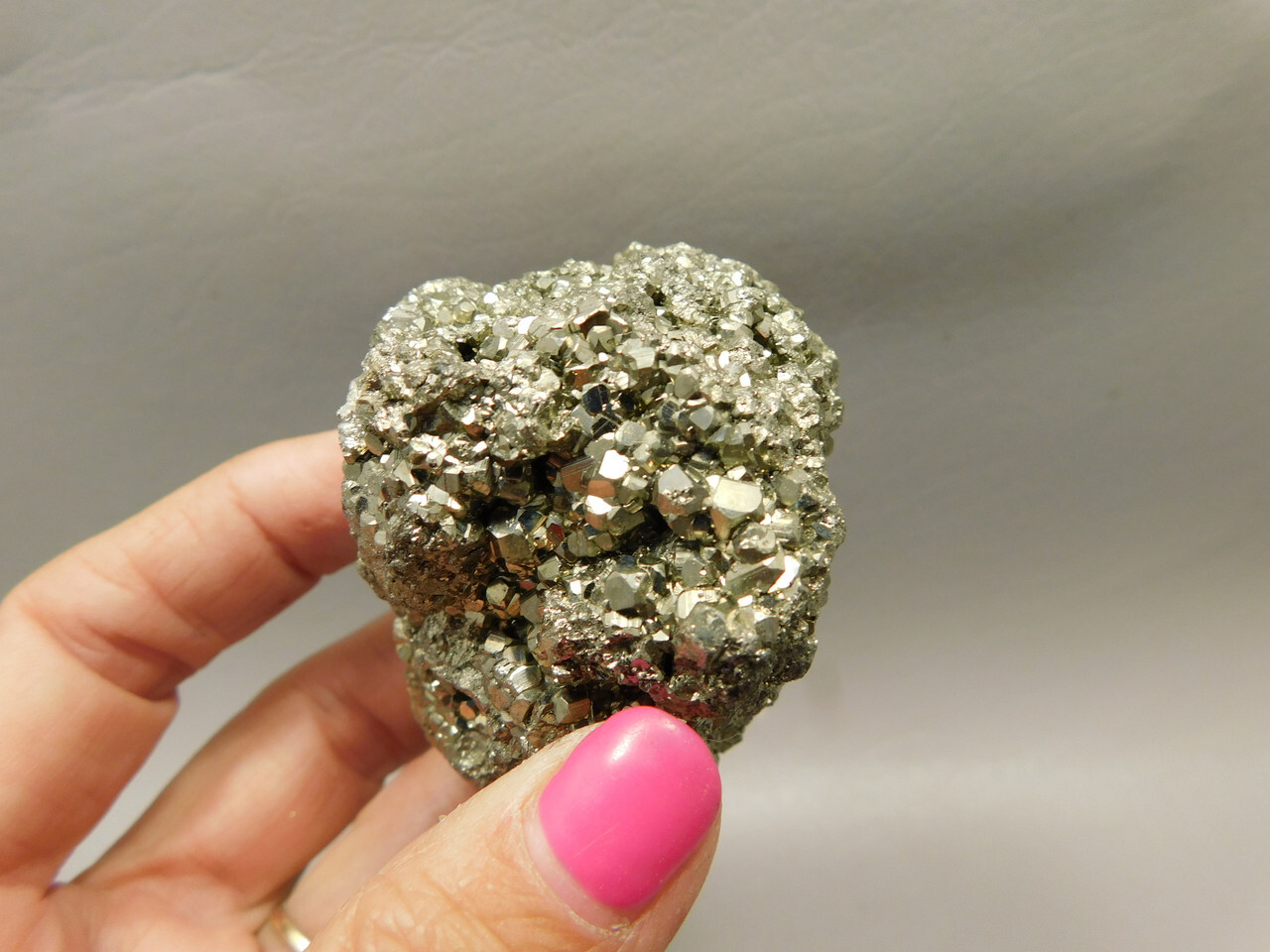 Pyrite Crystal Natural Mineral Specimen Fools Gold Peru #O6