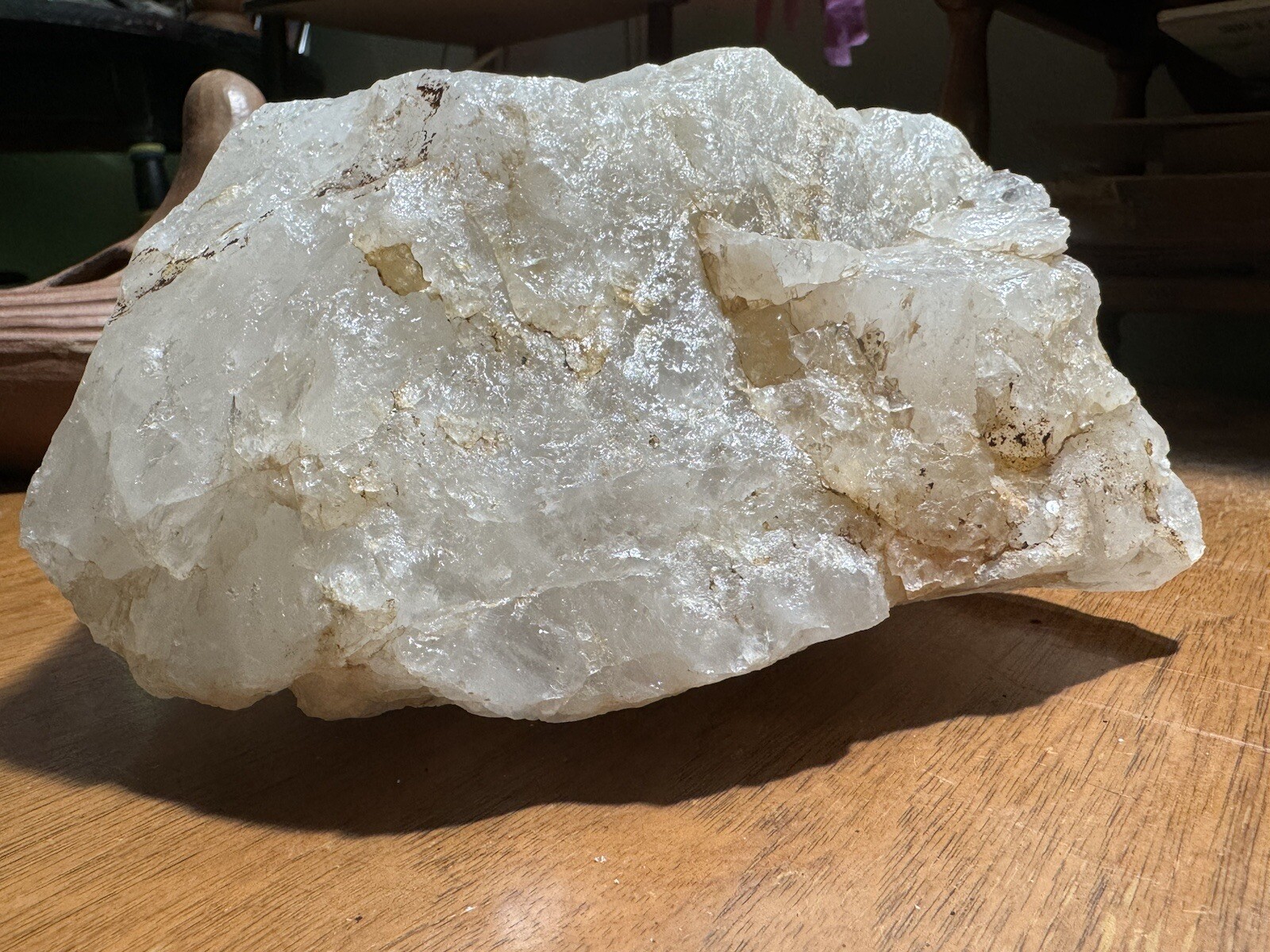6.6lb Clear Smoky Quartz Crystal Cluster Rainbow Luminescent Rough Specimen