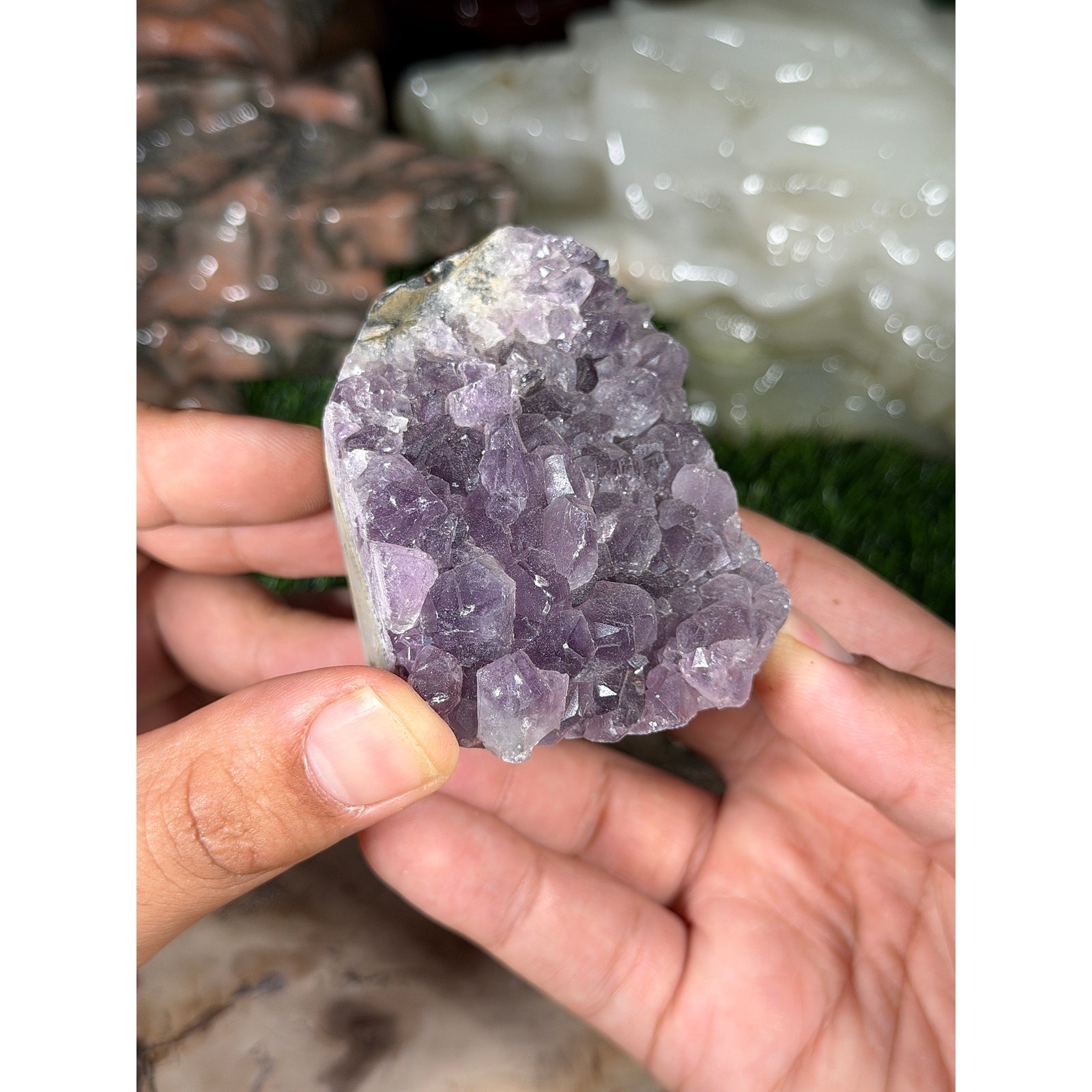 Brazilian Amethyst Crystal Rough Geode 8.1oz