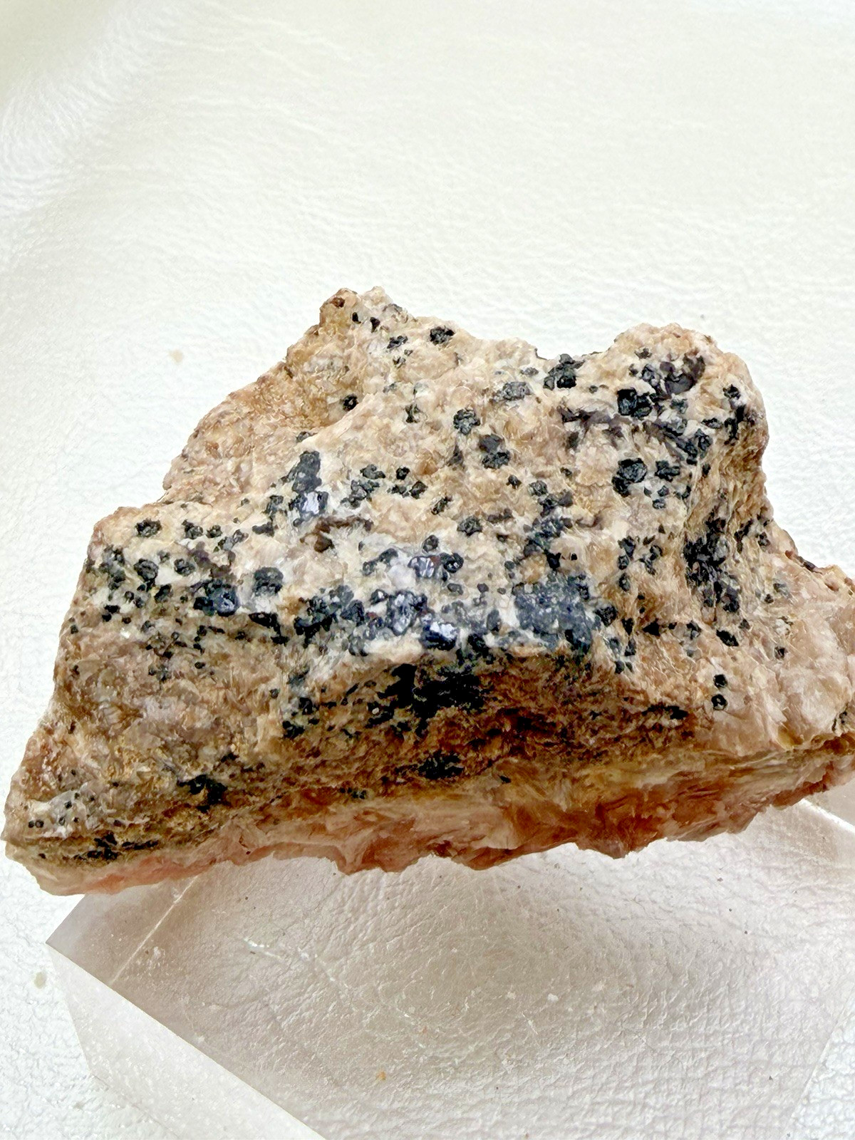 Orange Barite with Galena and Cerussite in Matrix from Morocco 120 g.