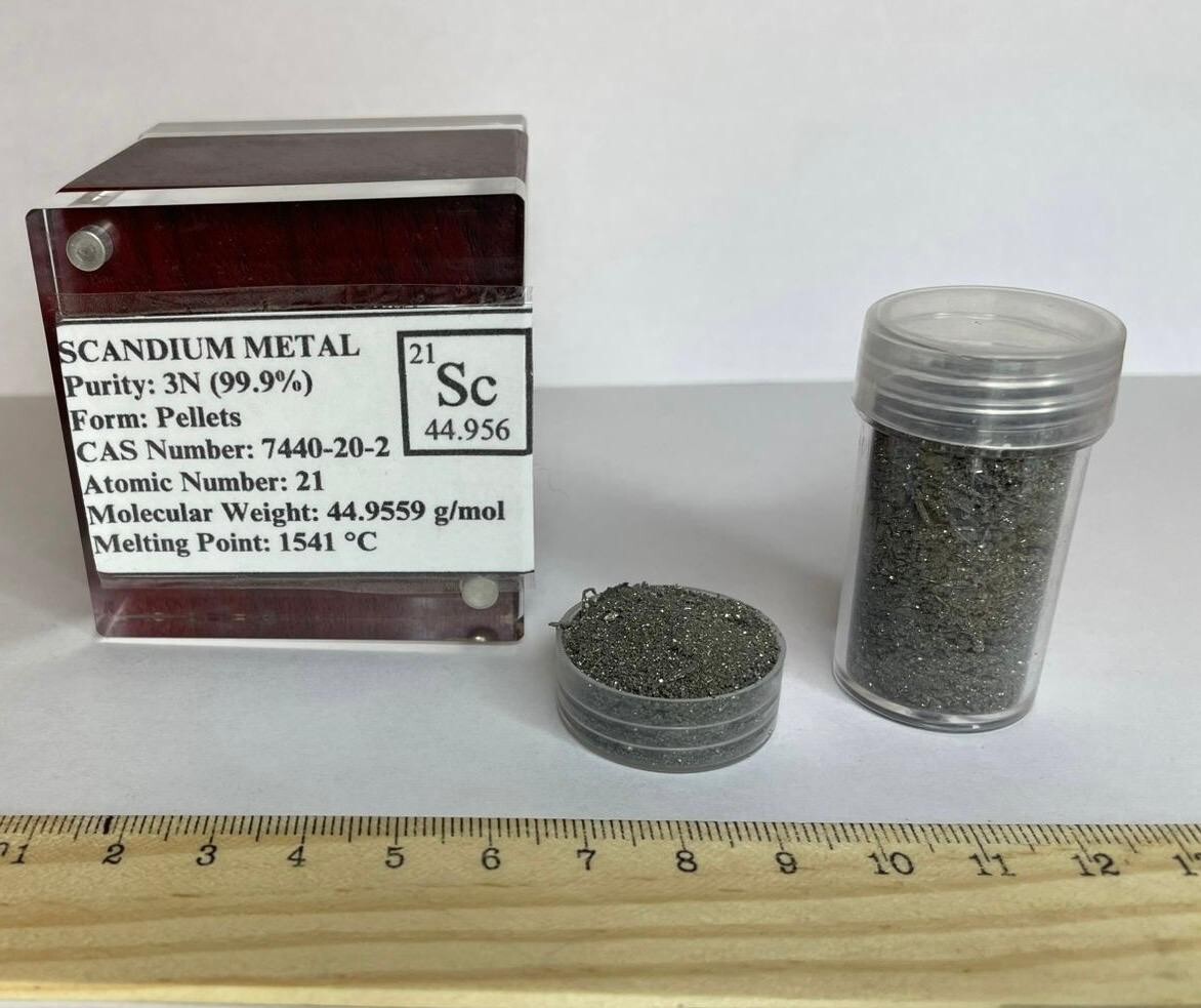 Scandium Metal Sample 1 – 900 grams 99.9% Pure Periodic Table