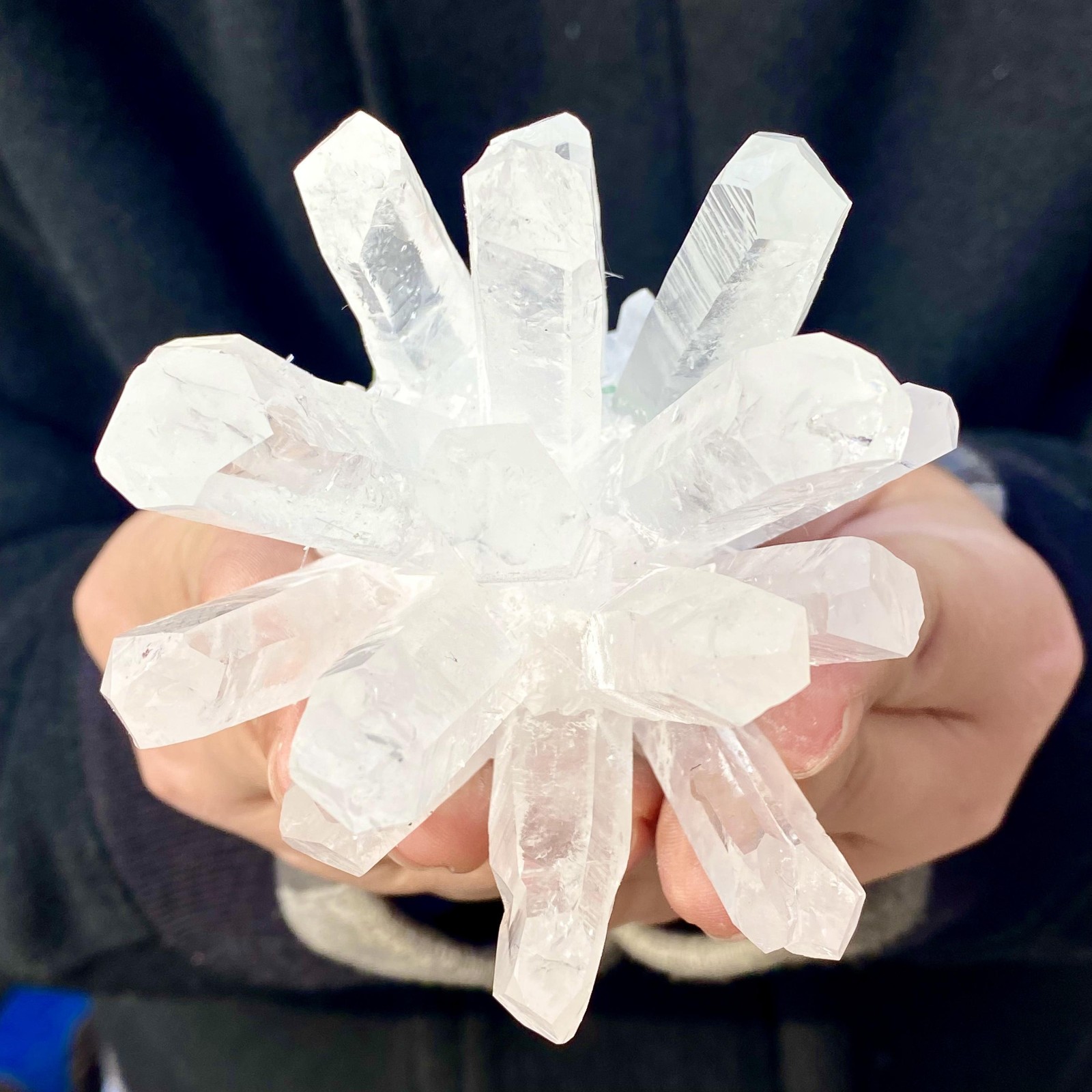 310G Newly discovered white Phantom Quartz Crystal Cluster mineral samples