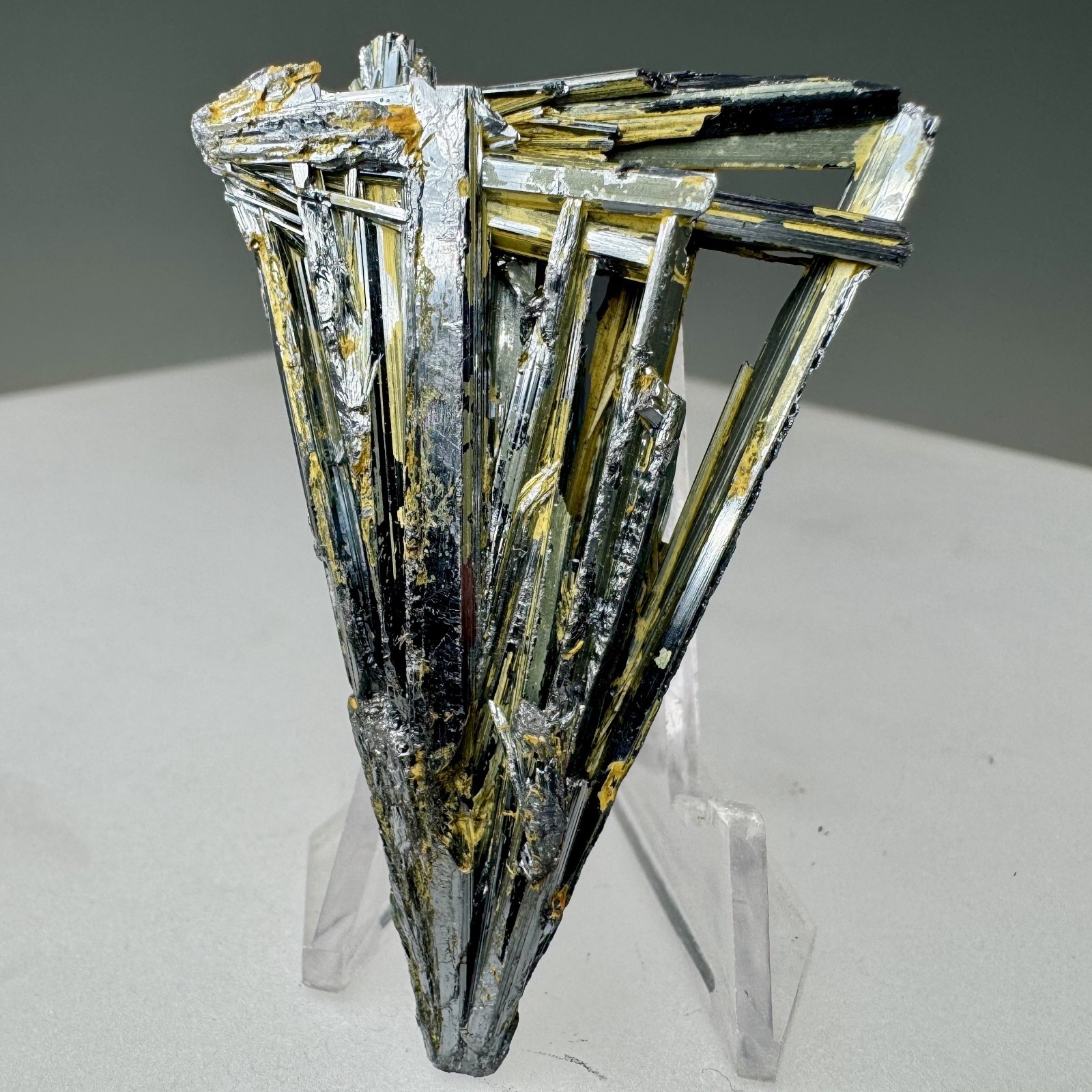 Fine Stibnite Crystal Group: Pribram, Central Bohemian Region, Czech Republic