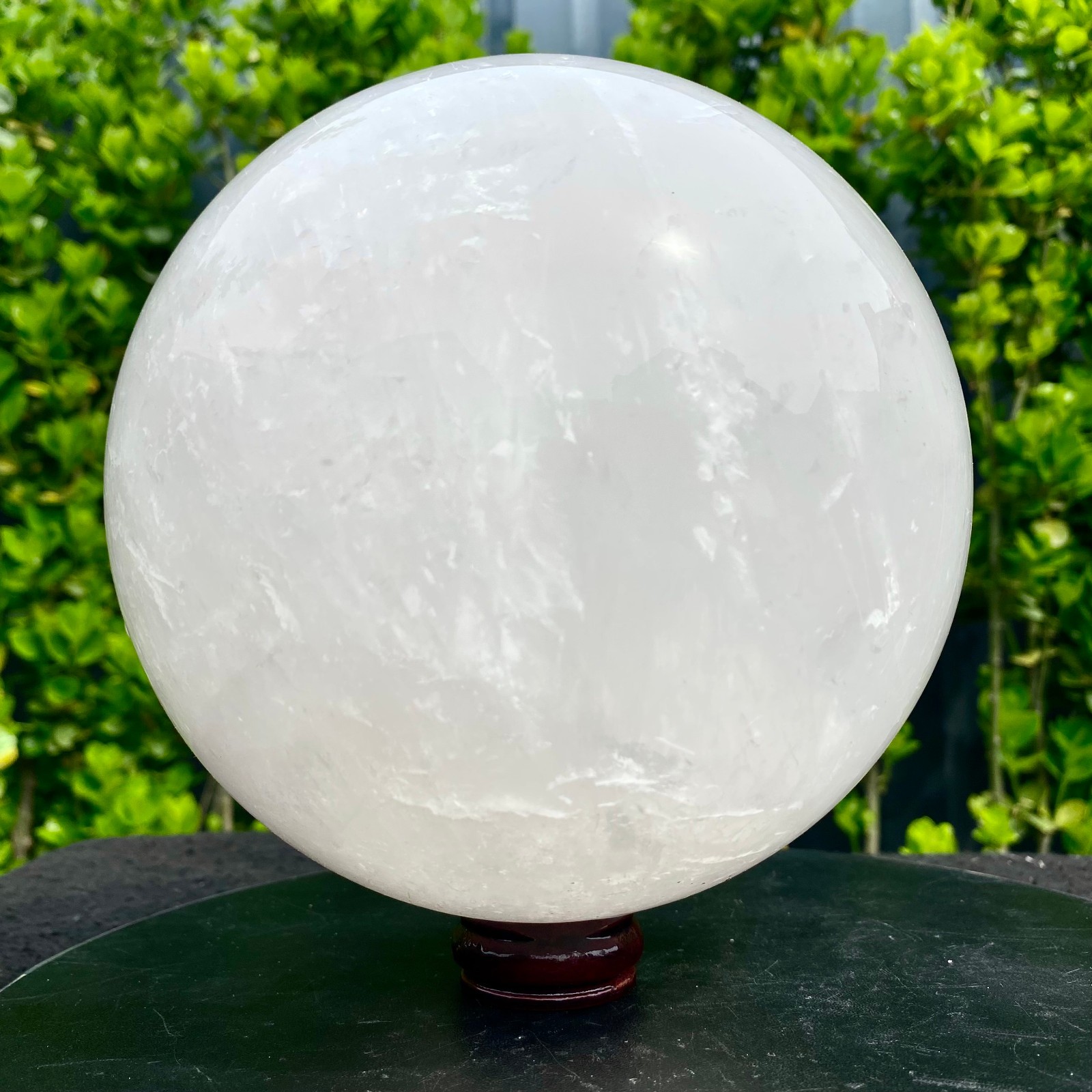 14.1LB Natura white crystal quartz crystal ball Reiki repair