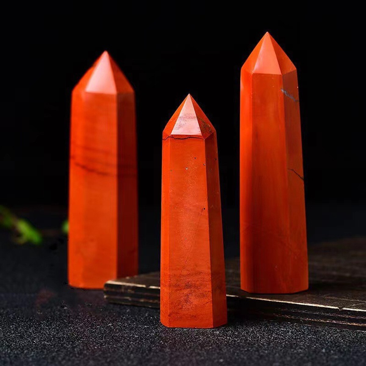 3.15″-3.54″ Natural Red Jasper Crystal Tower Healing Crystal Obelisk Energy Gift