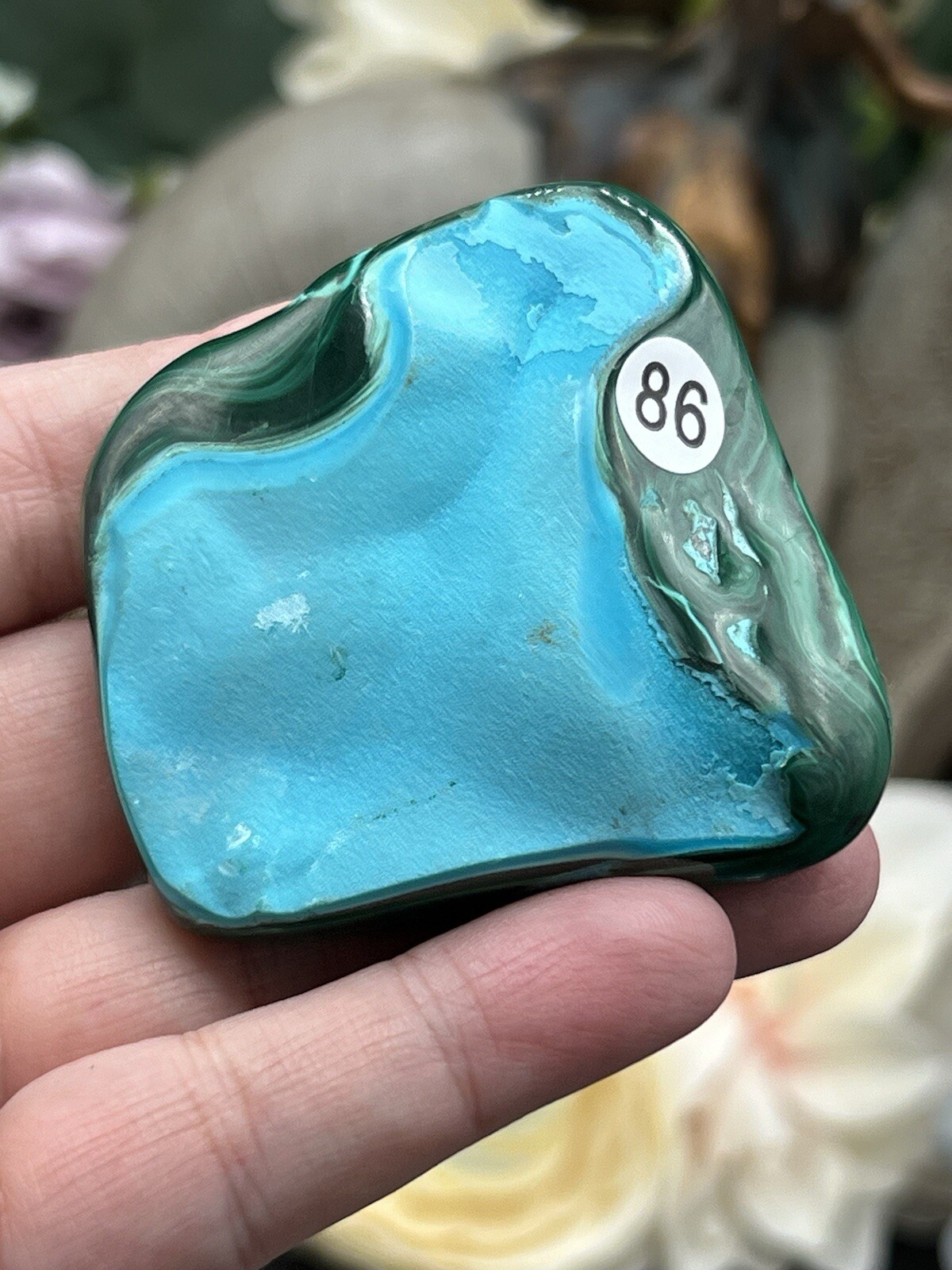 Natural “Malacolla” Malachite & Chrysocolla Freeforms L@@K Free ship & Gift