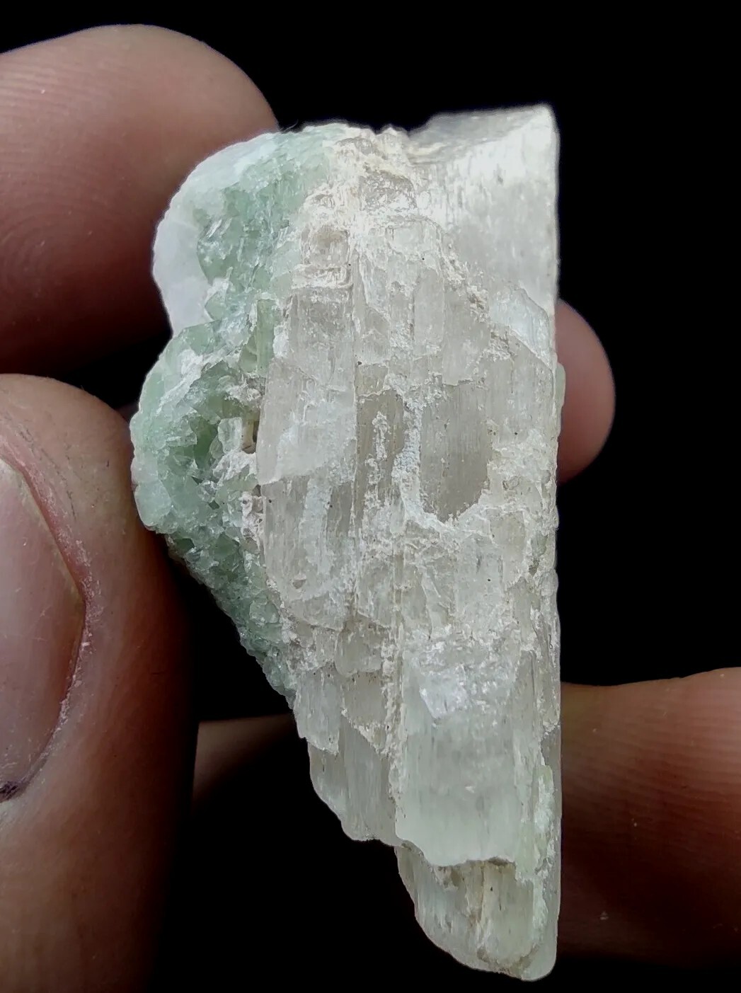 Aesthetic Tourmaline Crystals With Kunzite Crystal From Afghanistan.