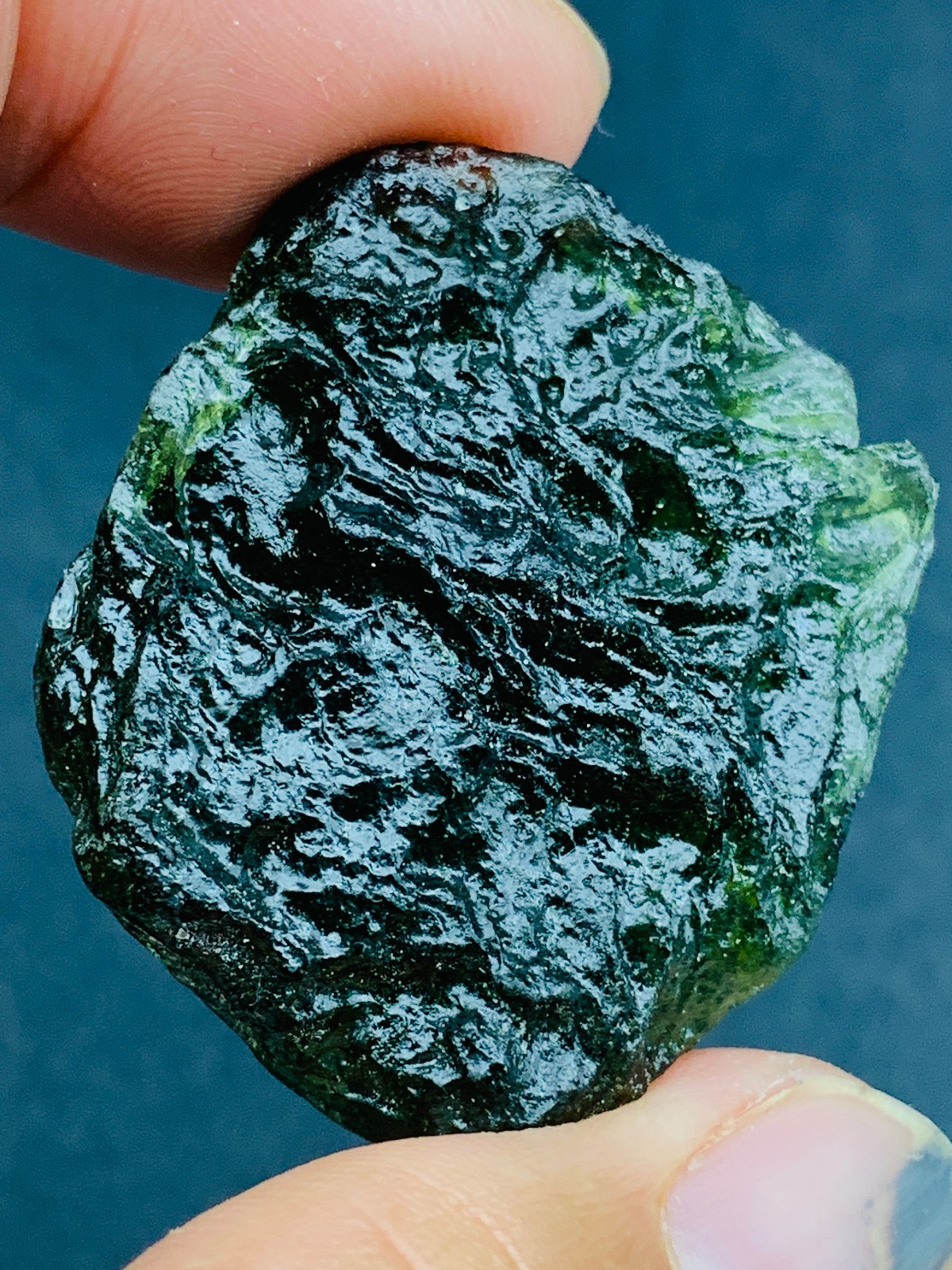 TOP Moldavite Raw Moldavite Crystal from Czech Republic PICcertificate 63CT