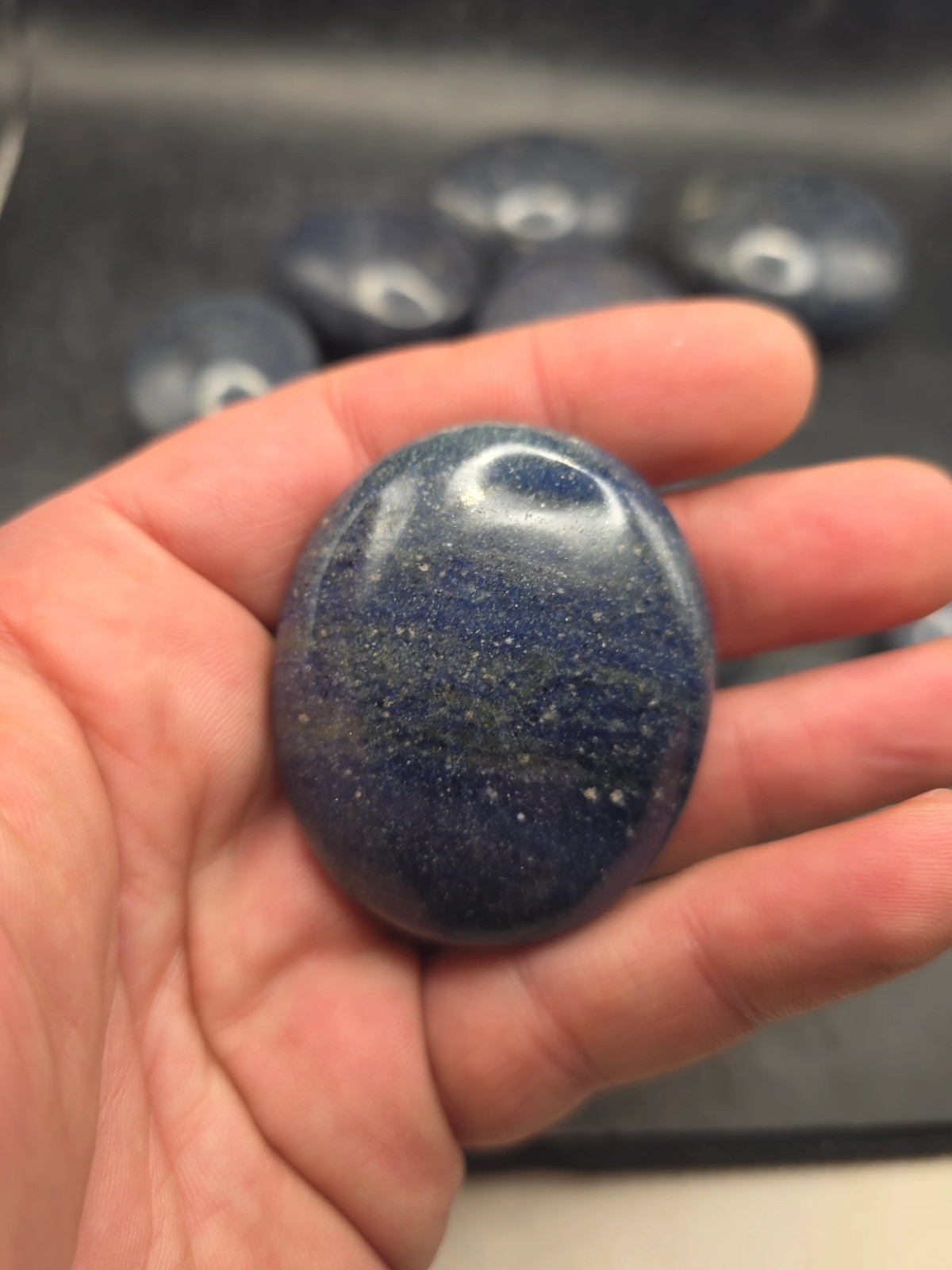 Lazulite palm stone! 1.6 too 2 inches