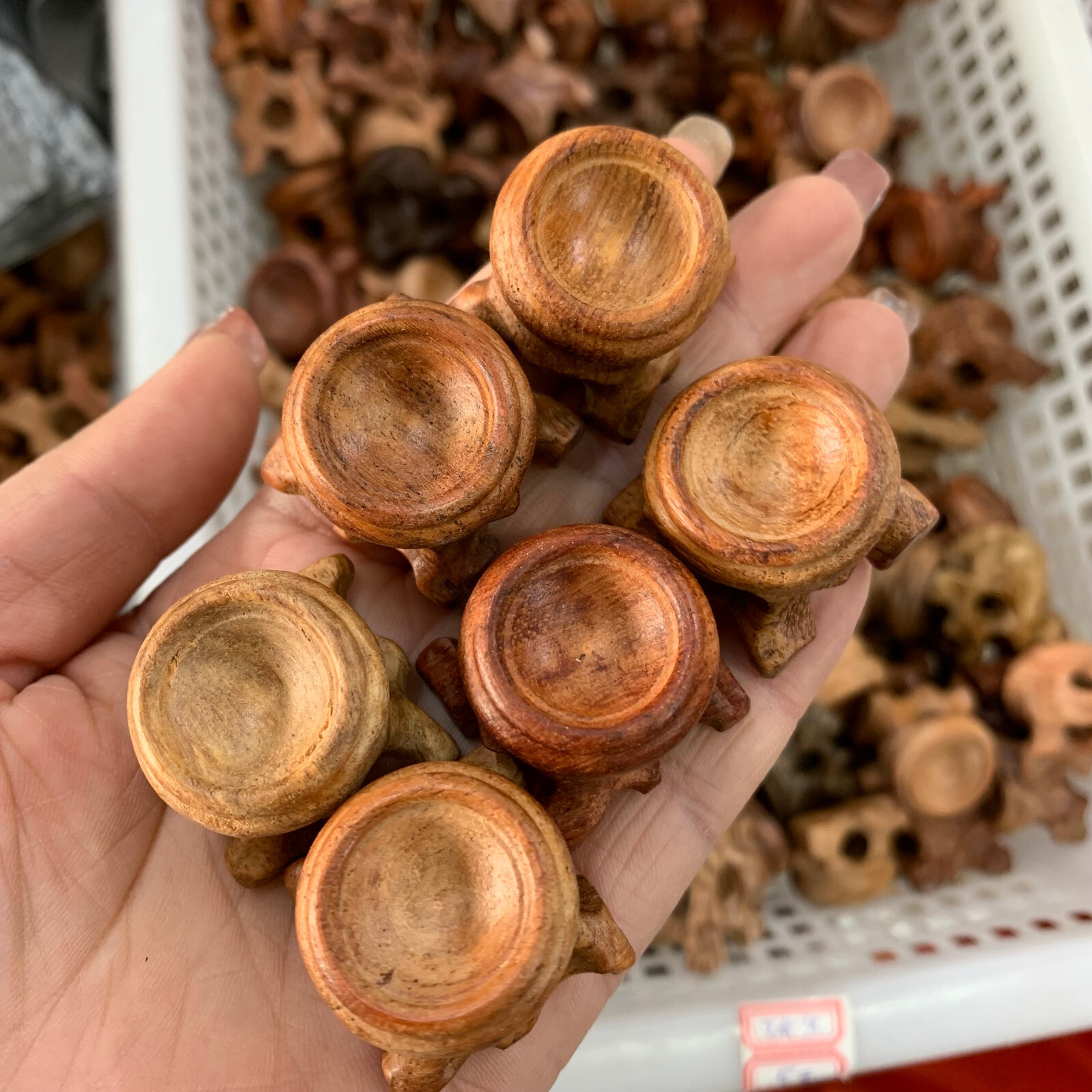 10pcs Resin Wooden Stand Base For Crystal Ball Base Home Decoration 25mm