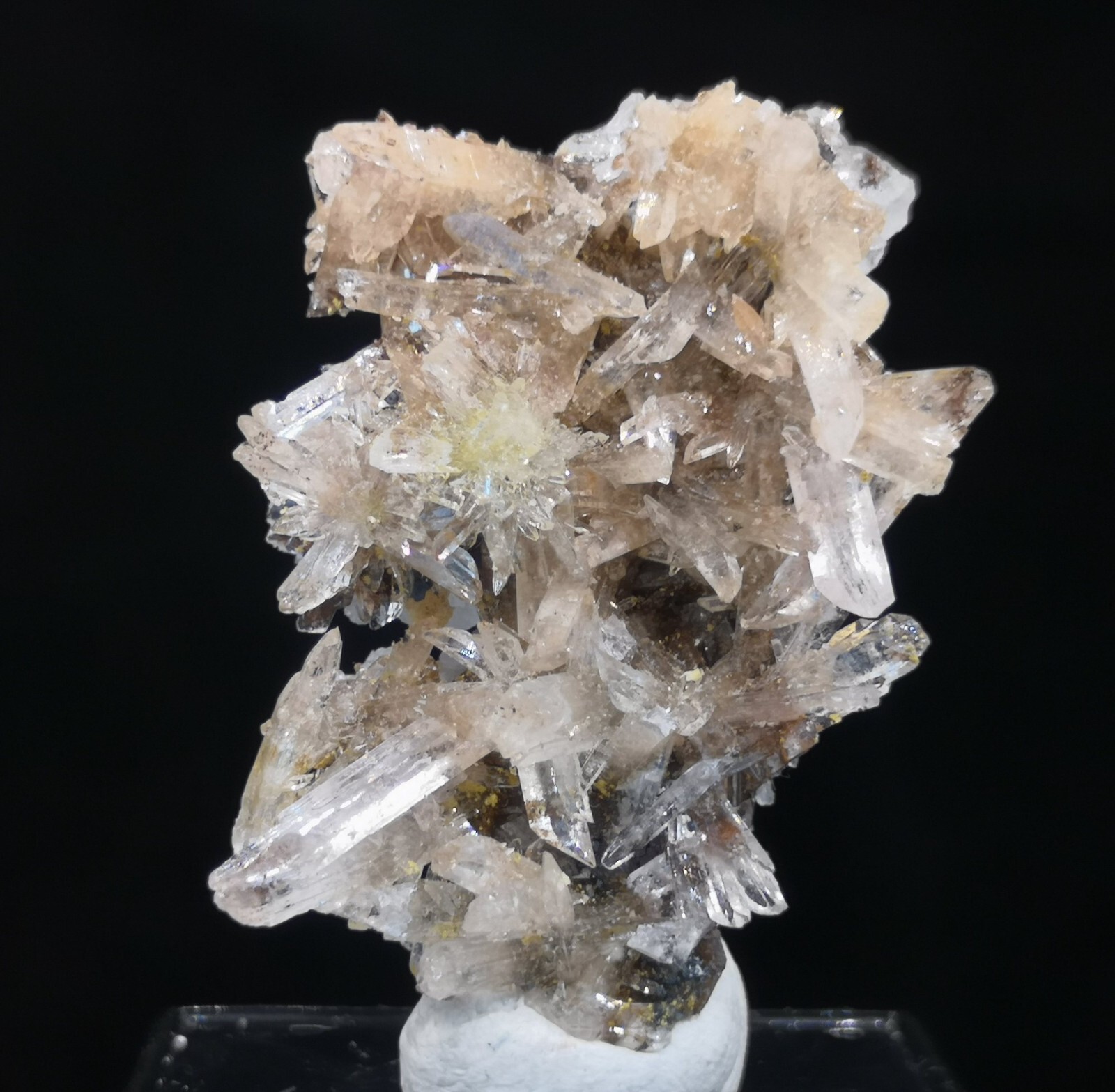 36mm Beautiful Creedite cluster w/ Fluorite, NEW FIND Natural Mineral Specimen