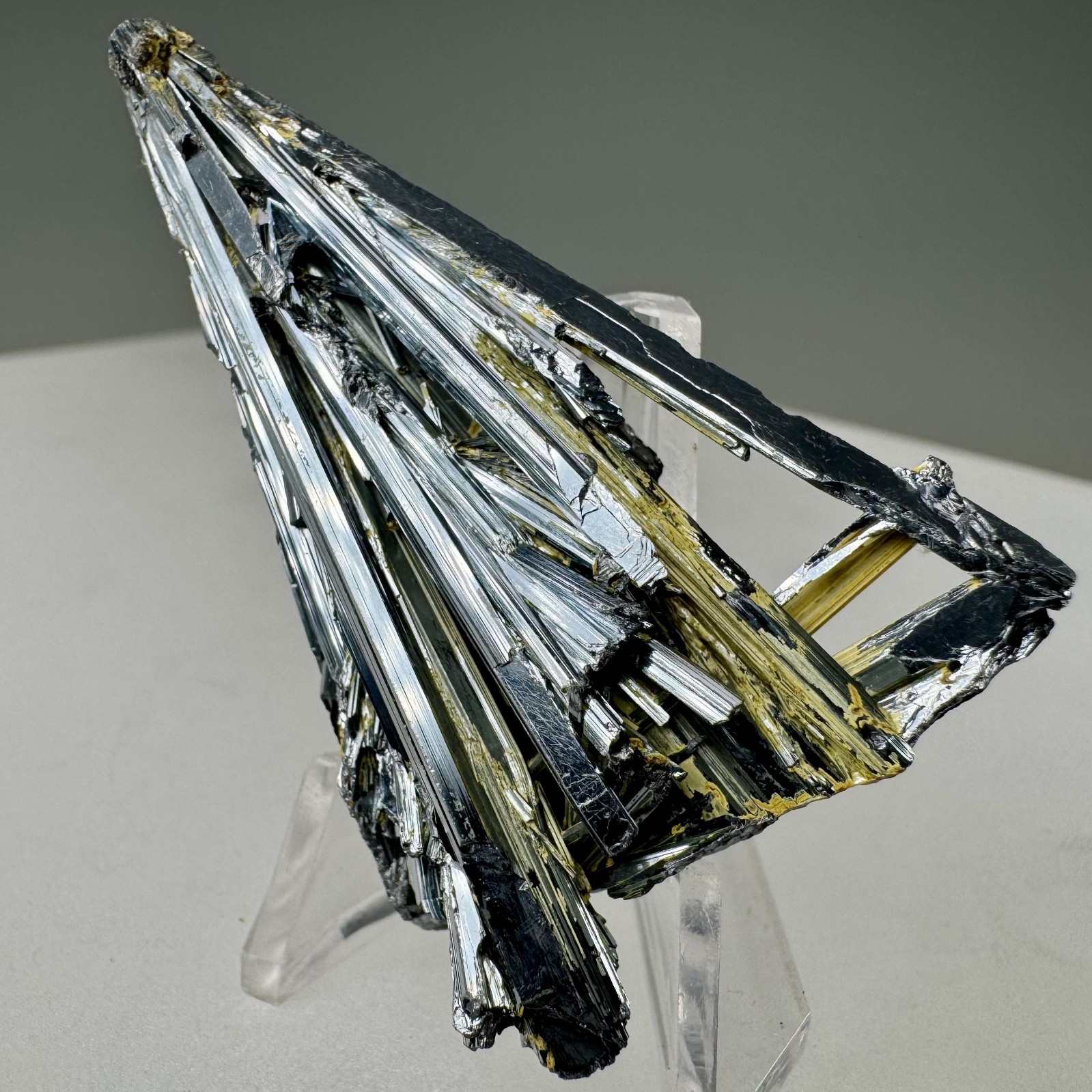 Fine Stibnite Crystal Group: Pribram, Central Bohemian Region, Czech Republic