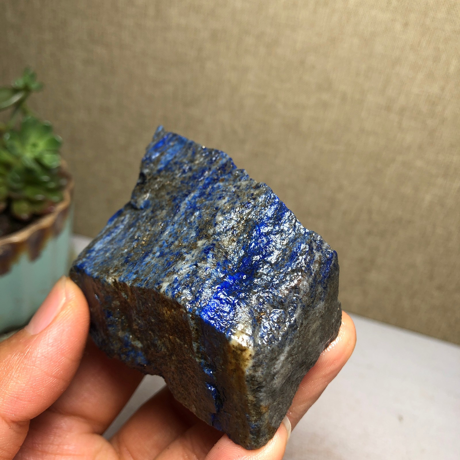 Natural Rough Lapis Lazuli original Crystal uncut Gemstone Mineral 151g A4427