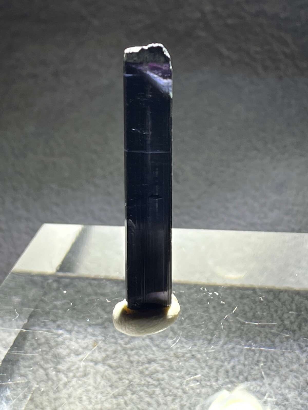 Blue Indicolite Tourmaline terminated 36 mm tower Facet 11.15 ct Top Grade Tower