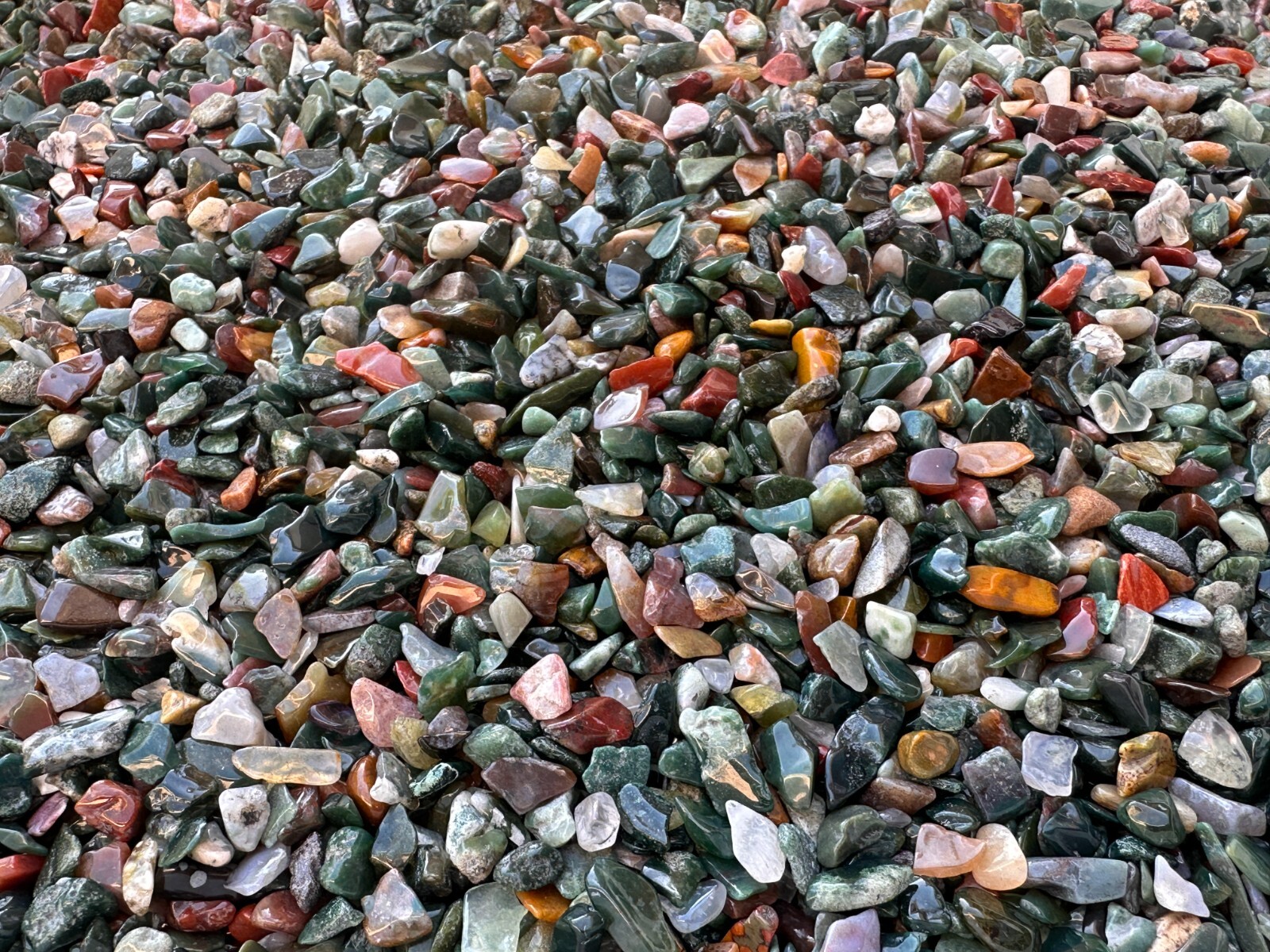 Fancy Jasper Semi Tumbled Gemstone Mini Chips 3 – 10 mm, Wholesale Bulk Lot