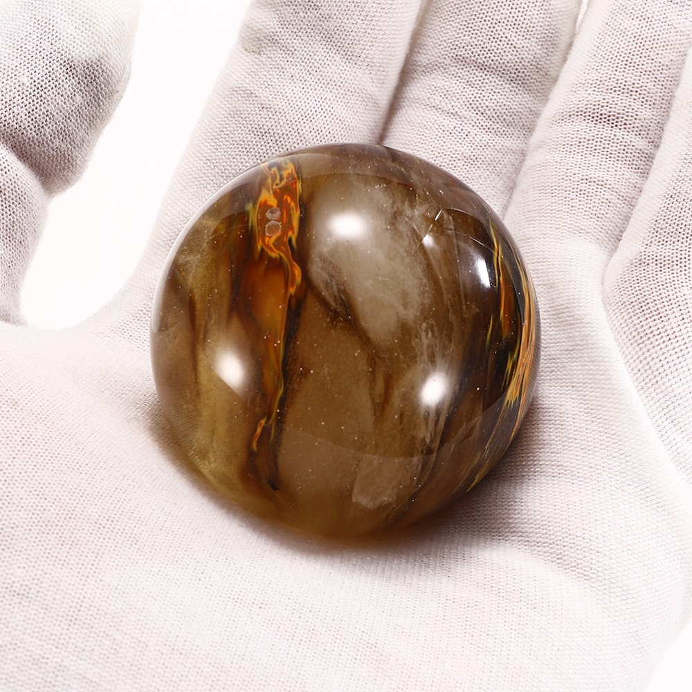 7PCS 40mm Ball Quartz Crystal Sphere Reiki healing USB Colourful Light Display