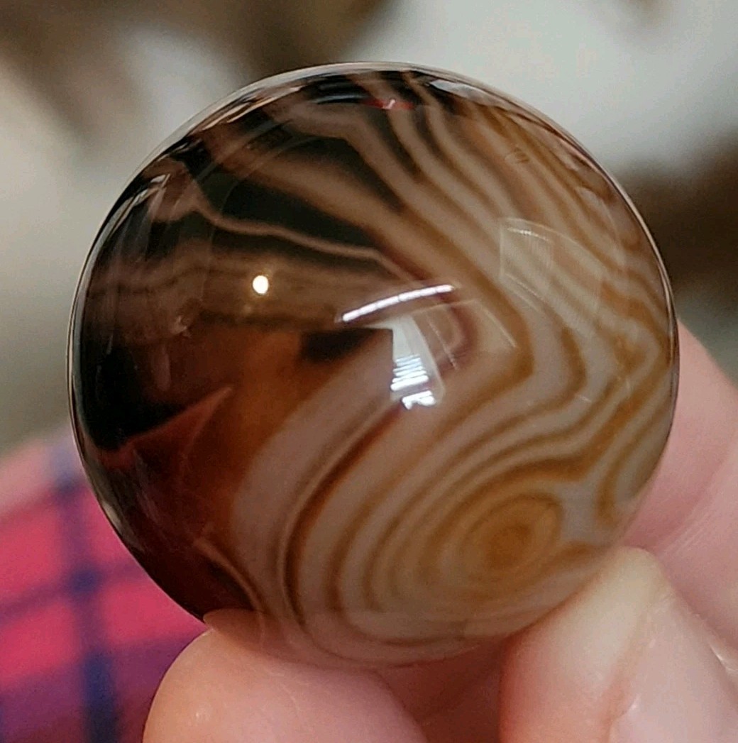 Lot Of 2 Natural Crystal Polished Sardonyx Spheres 1 5/16″ – USA